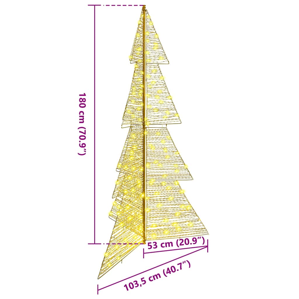 Juletre med 240 LED Varmhvit 180 cm PET