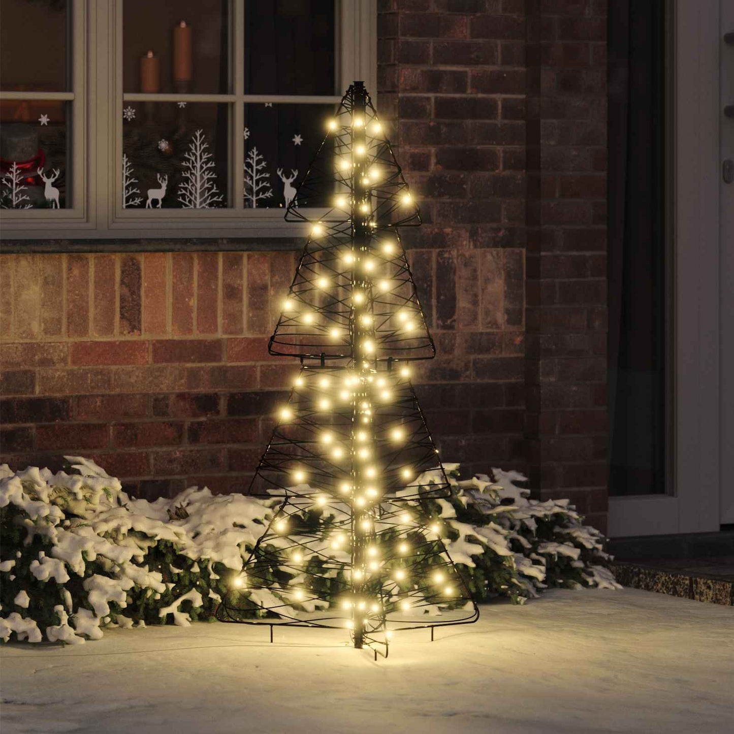 Juletre med 100 LED Varmhvit 120 cm Rotting