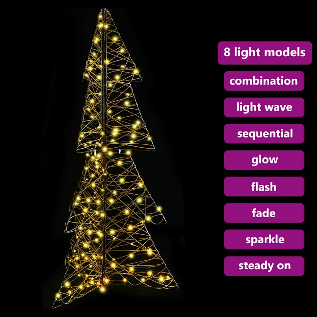 Juletre med 160 LED Varmhvit 150 cm Rotting