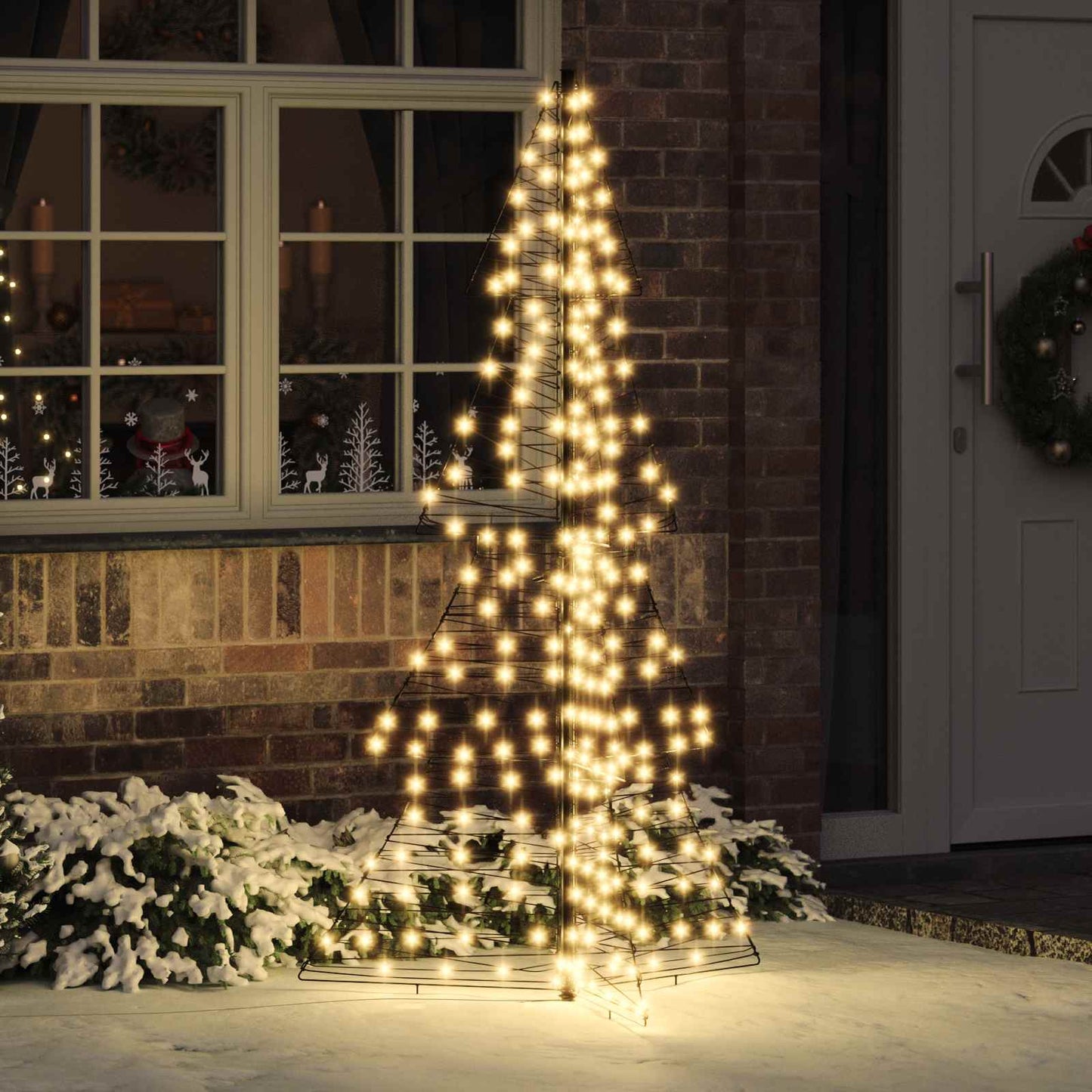 Juletre med 240 LED Varmhvit 180 cm Rotting
