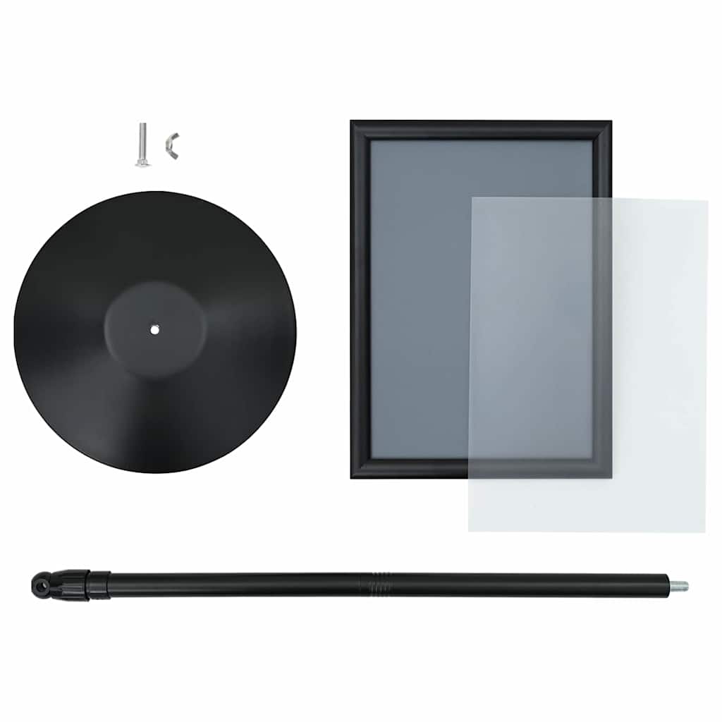 Pedestal plakatstativ sølv a3 PVC og stål