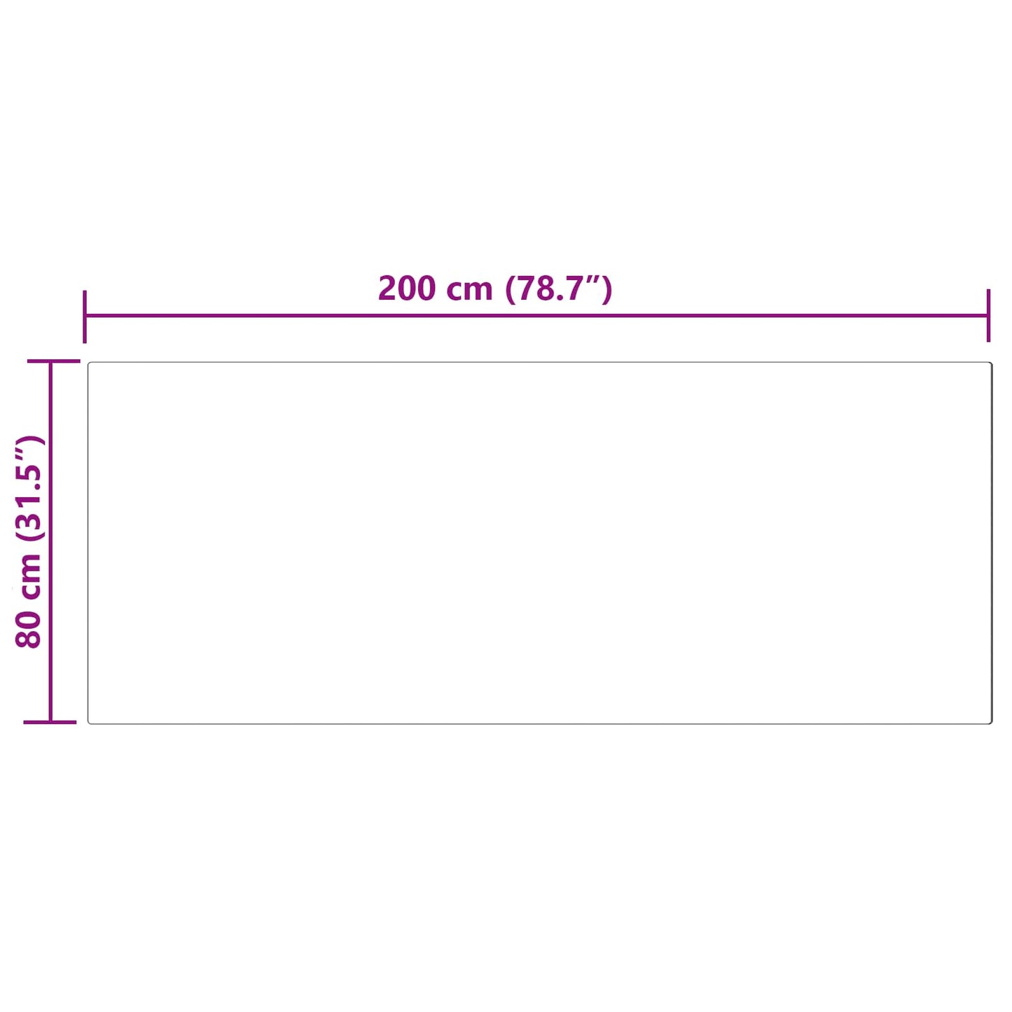 Faux Skinnmatte Tafalla Hvit 80 x 200 cm Polyester
