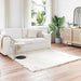 Fusk saueskinnteppe TAFALLA Hvit 160 x 160 cm Polyester
