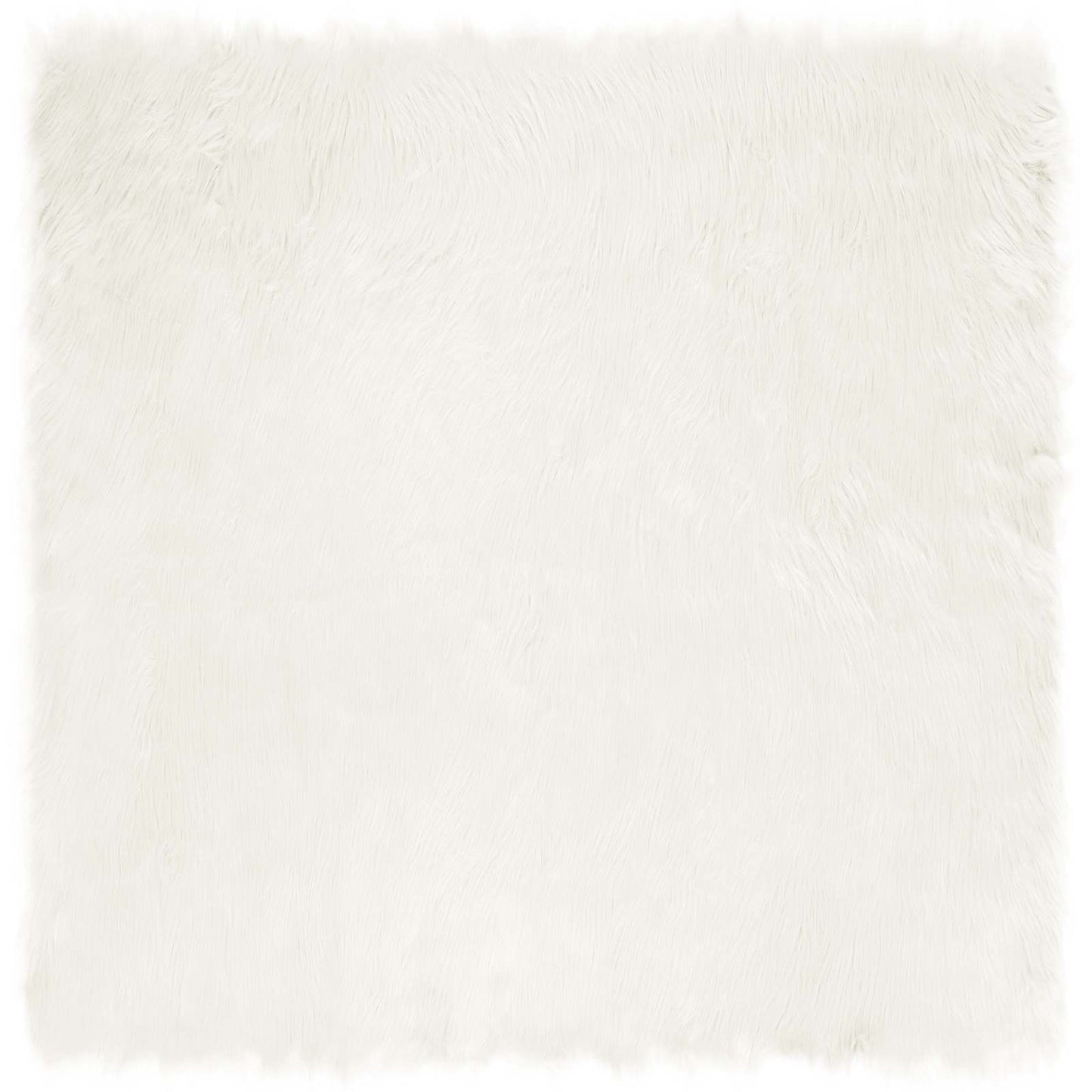 Fusk saueskinnteppe TAFALLA Hvit 240 x 240 cm Polyester