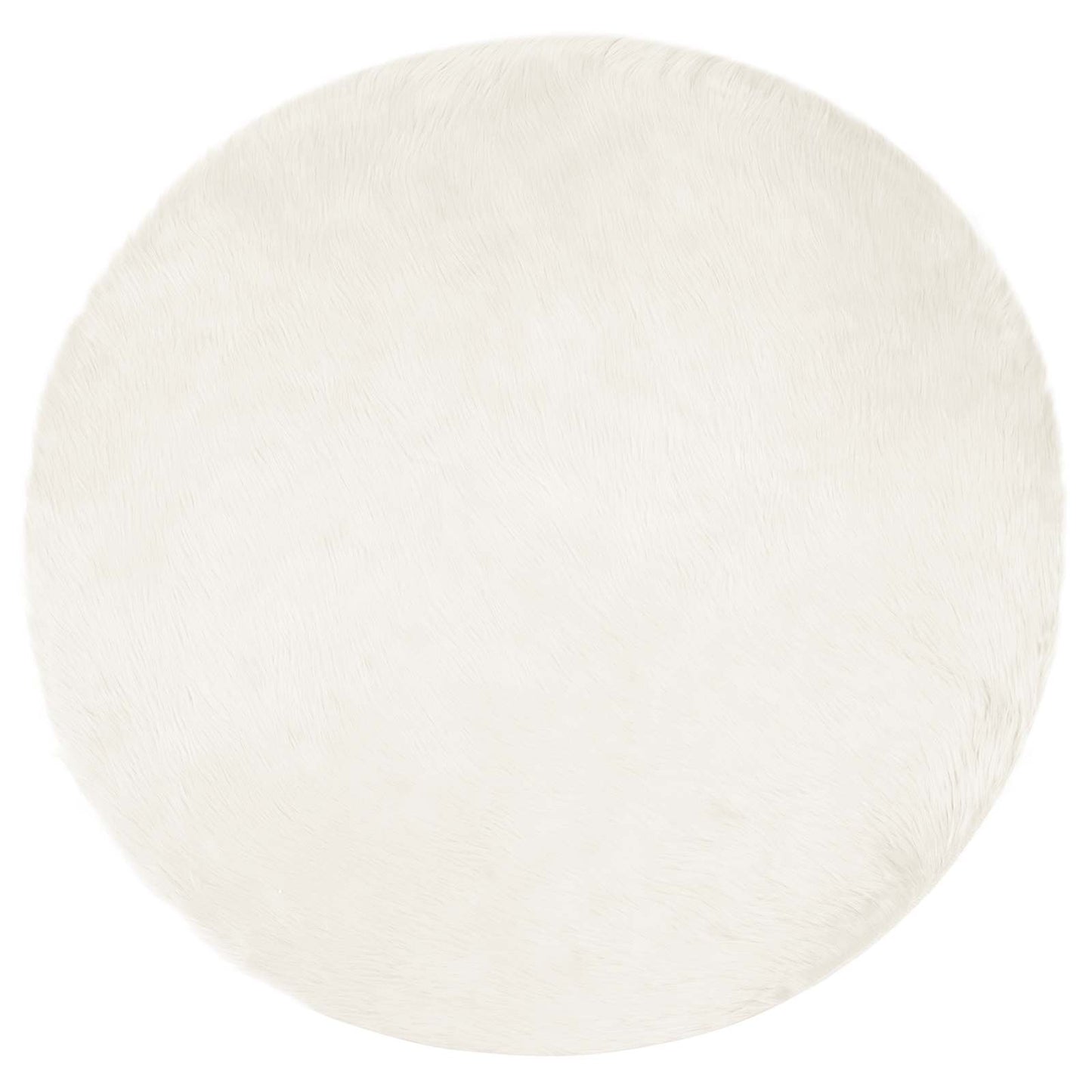Fusk saueskinnteppe TAFALLA Hvit Ø 80 cm Polyester