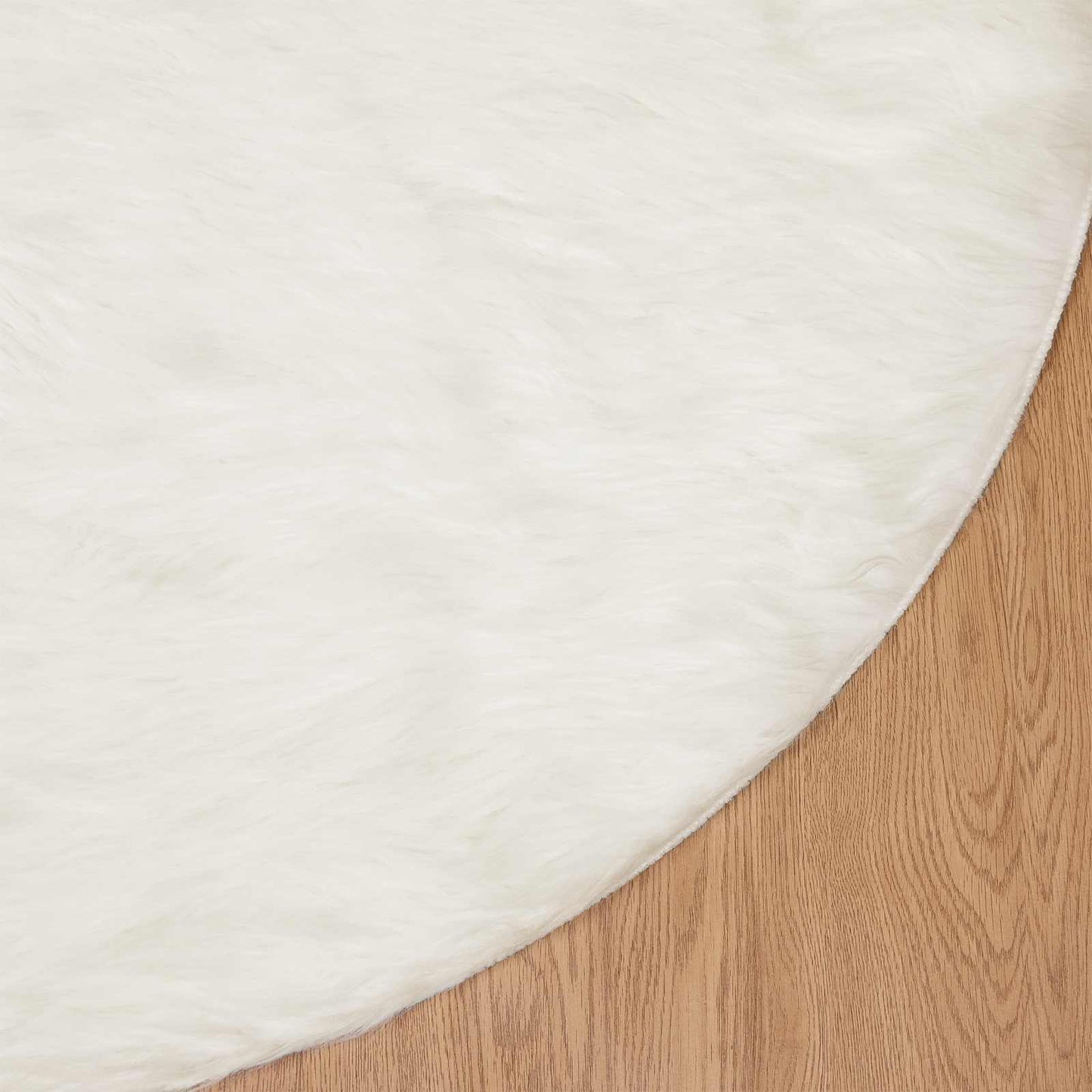 Fusk saueskinnteppe TAFALLA Hvit Ø 160 cm Polyester