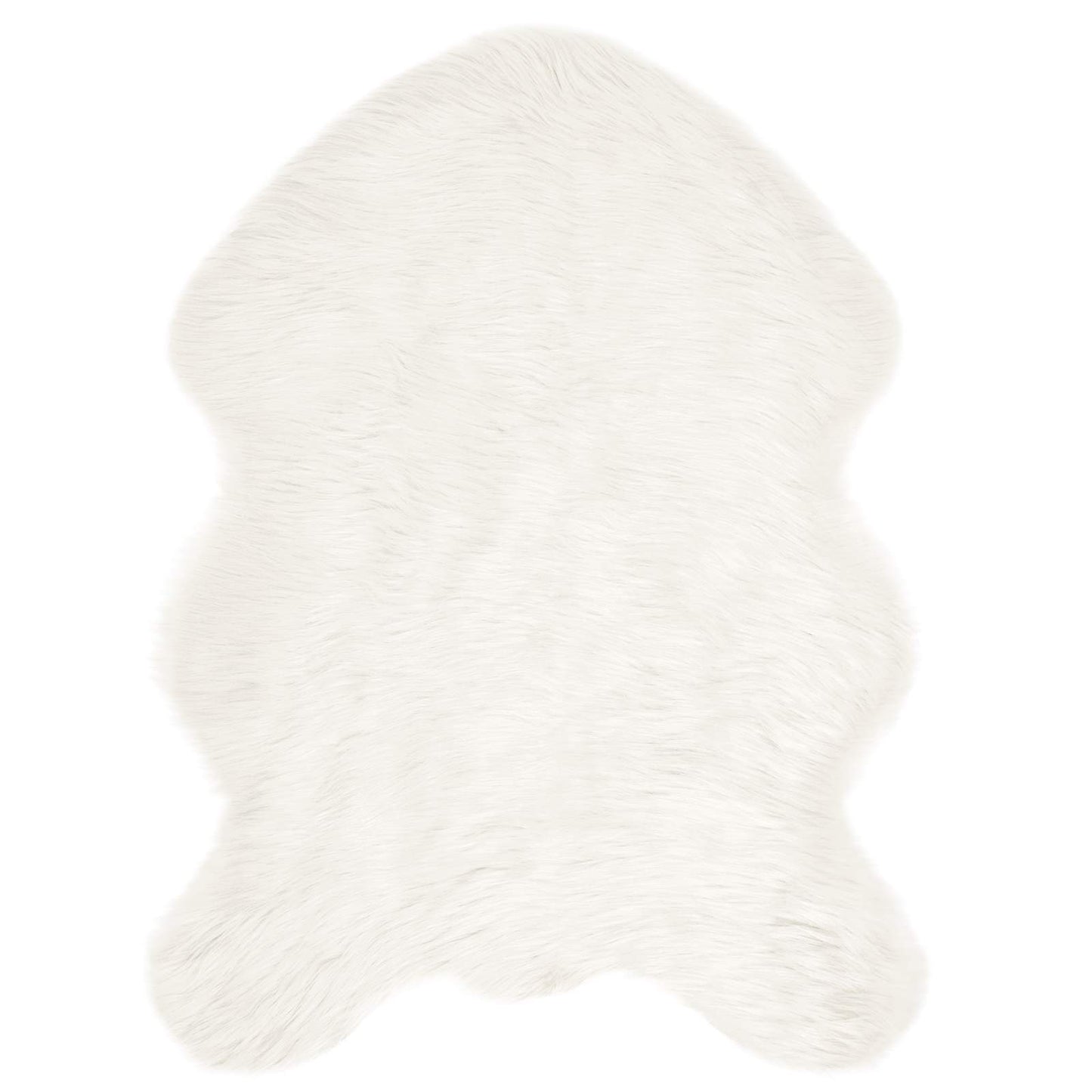Fusk saueskinnteppe TAFALLA Hvit 80 x 120 cm Polyester