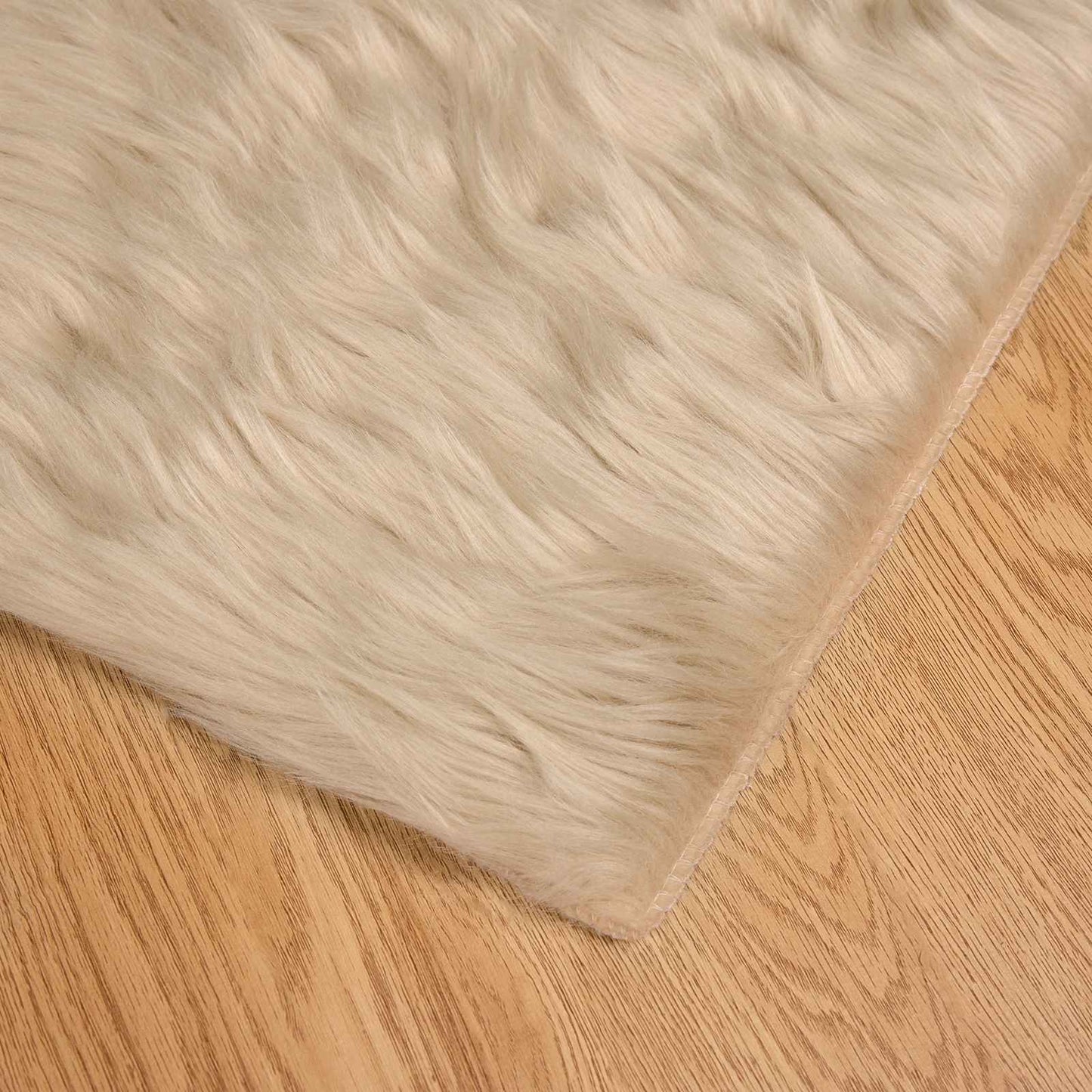 Fusk saueskinnteppe TAFALLA Beige 60 x 110 cm Polyester