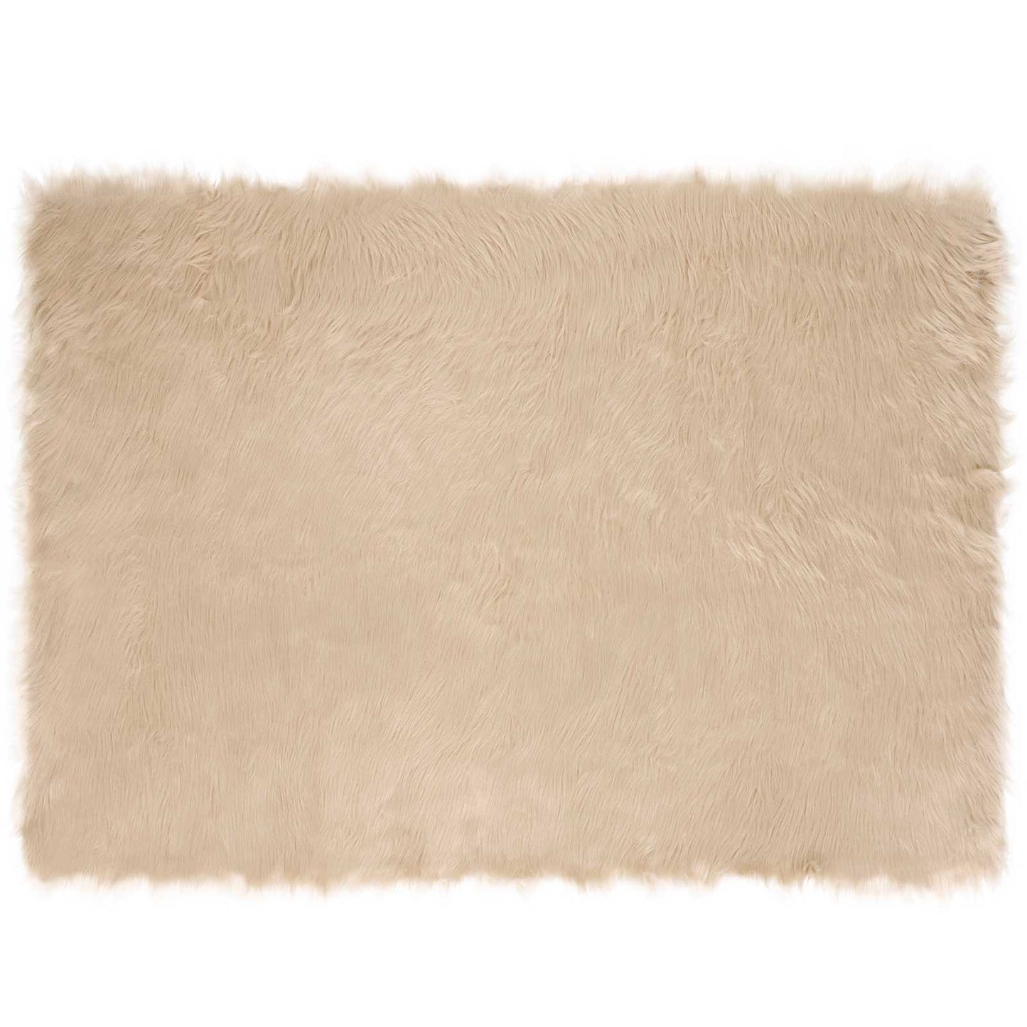 Fusk saueskinnteppe TAFALLA Beige 120 x 170 cm Polyester