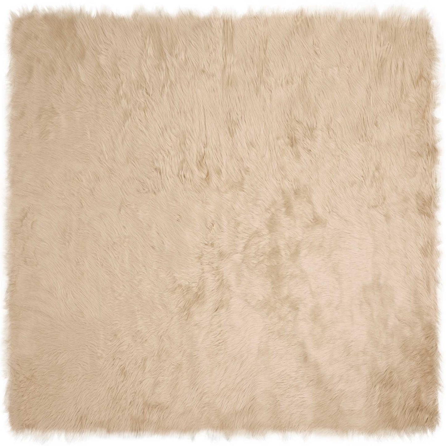 Fusk saueskinnteppe TAFALLA Beige 200 x 200 cm Polyester