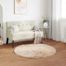 Fusk saueskinnteppe TAFALLA Beige Ø 120 cm Polyester