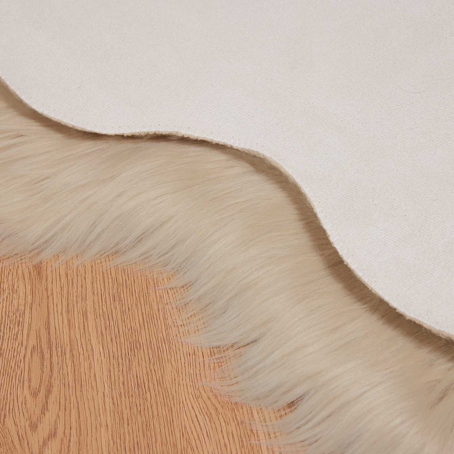 Fusk saueskinnteppe TAFALLA Beige 50 x 80 cm Polyester