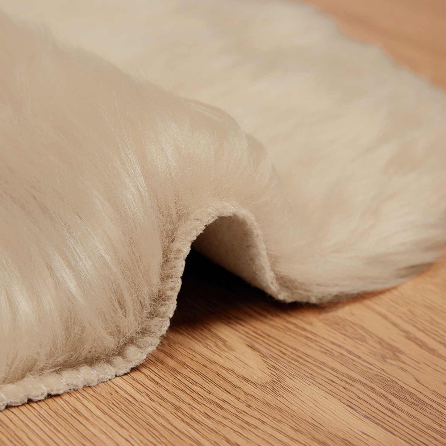 Fusk saueskinnteppe TAFALLA Beige 80 x 120 cm Polyester