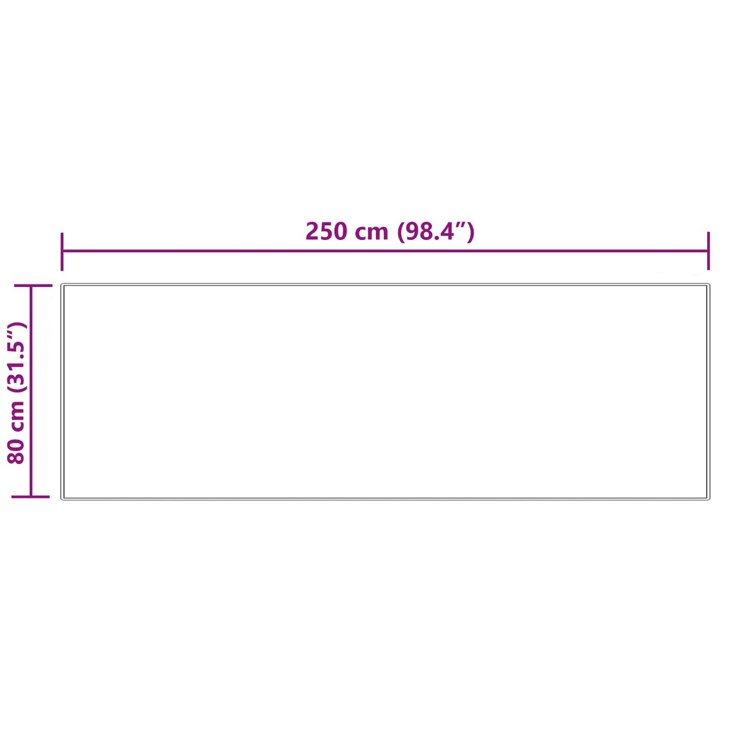 Fusk saueskinnteppe TAFALLA Krem 80 x 250 cm Polyester
