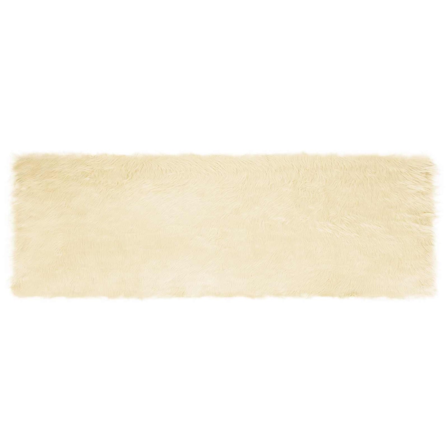 Fusk saueskinnteppe TAFALLA Krem 80 x 250 cm Polyester