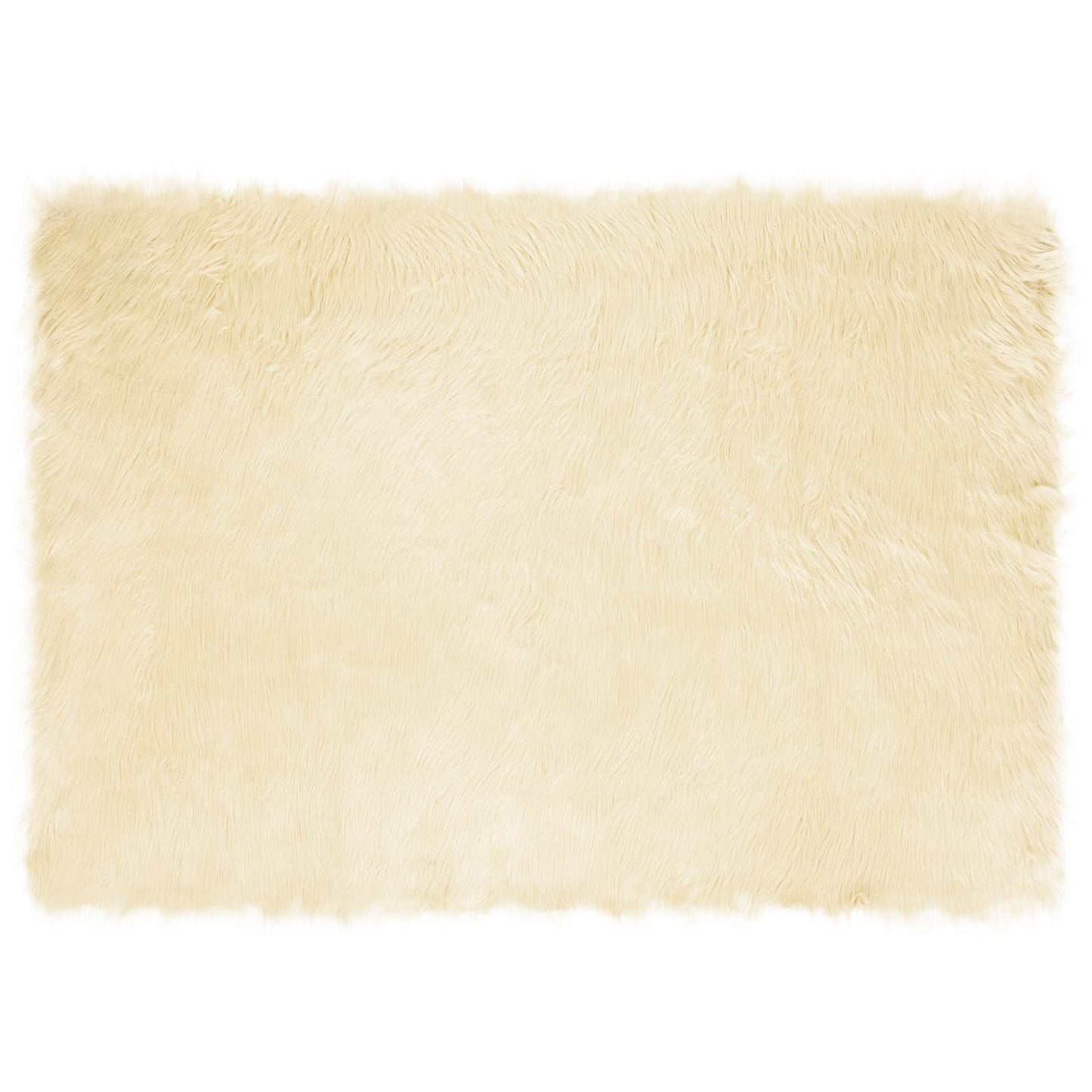 Fusk saueskinnteppe TAFALLA Krem 120 x 170 cm Polyester