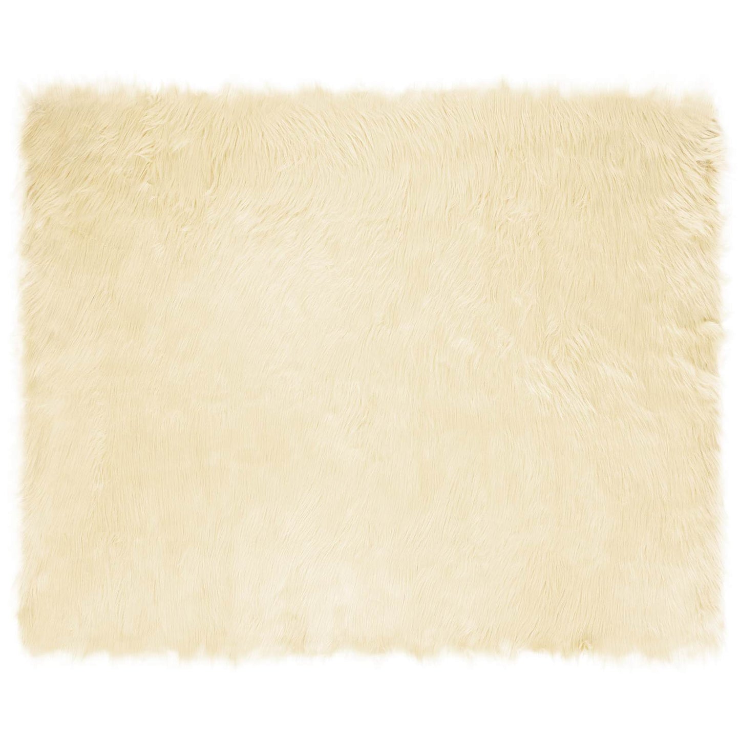 Fusk saueskinnteppe TAFALLA Krem 200 x 280 cm Polyester