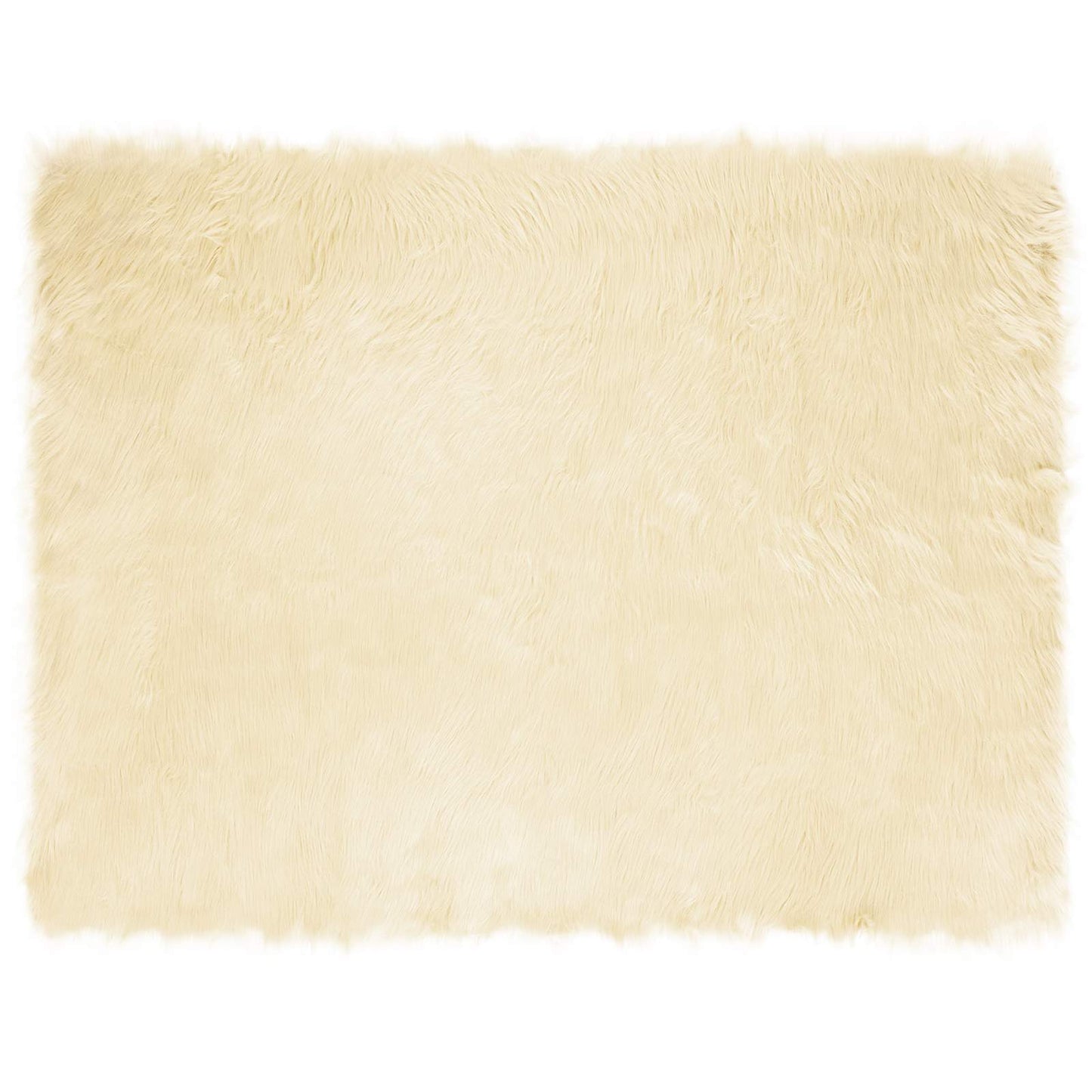 Fusk saueskinnteppe TAFALLA Krem 240 x 340 cm Polyester