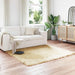 Fusk saueskinnteppe TAFALLA Krem 160 x 160 cm Polyester