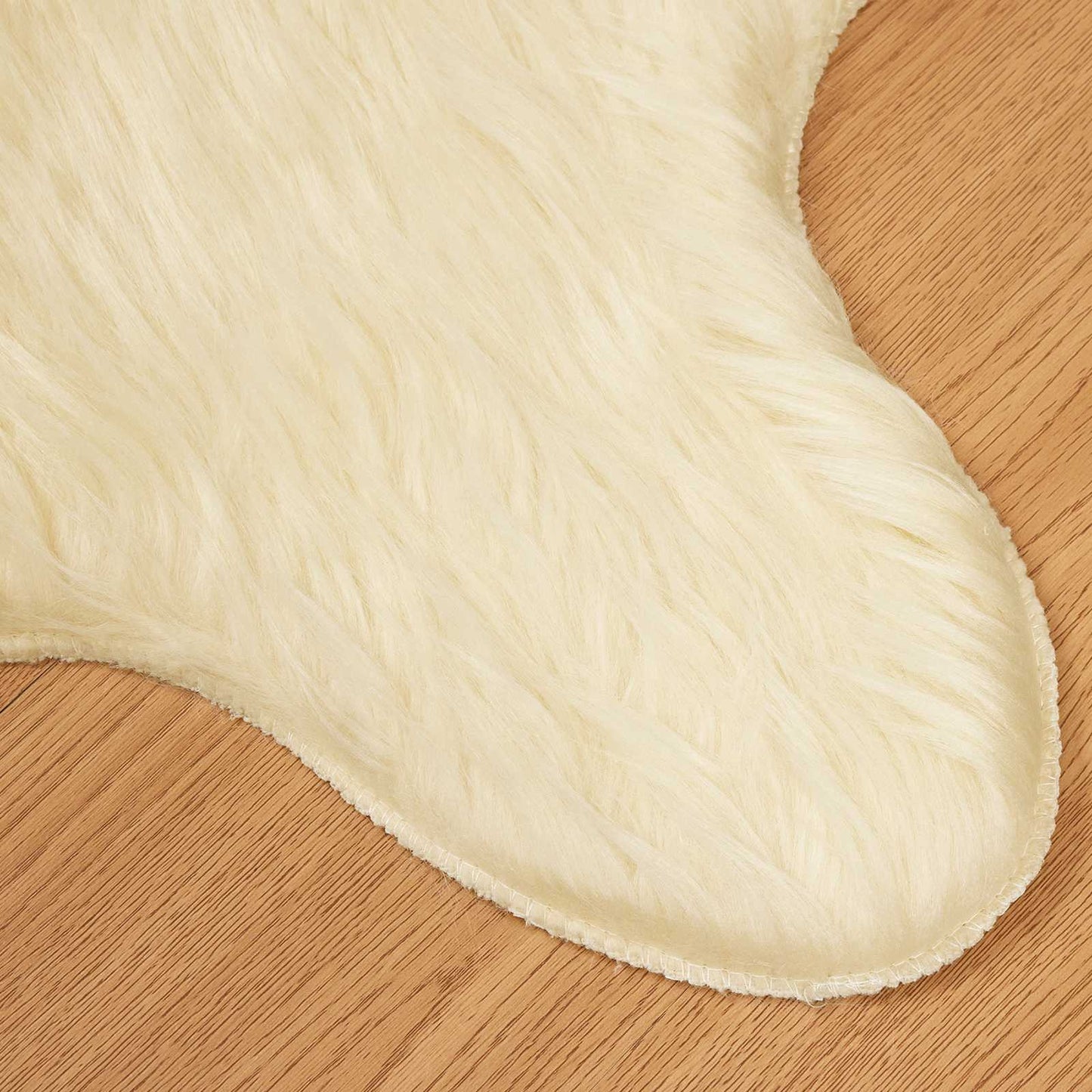 Fusk saueskinnteppe TAFALLA Krem 50 x 80 cm Polyester