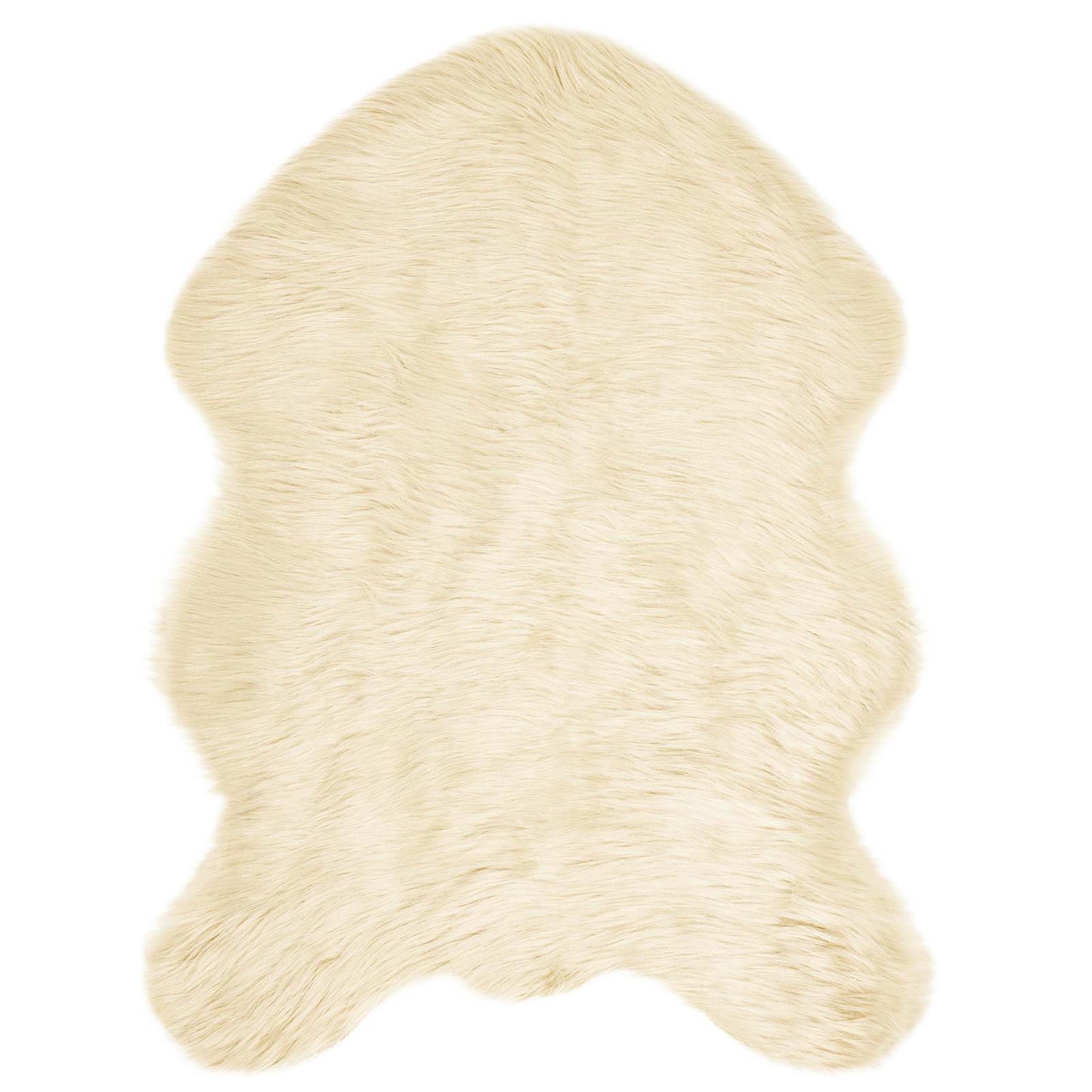 Fusk saueskinnteppe TAFALLA Krem 80 x 120 cm Polyester