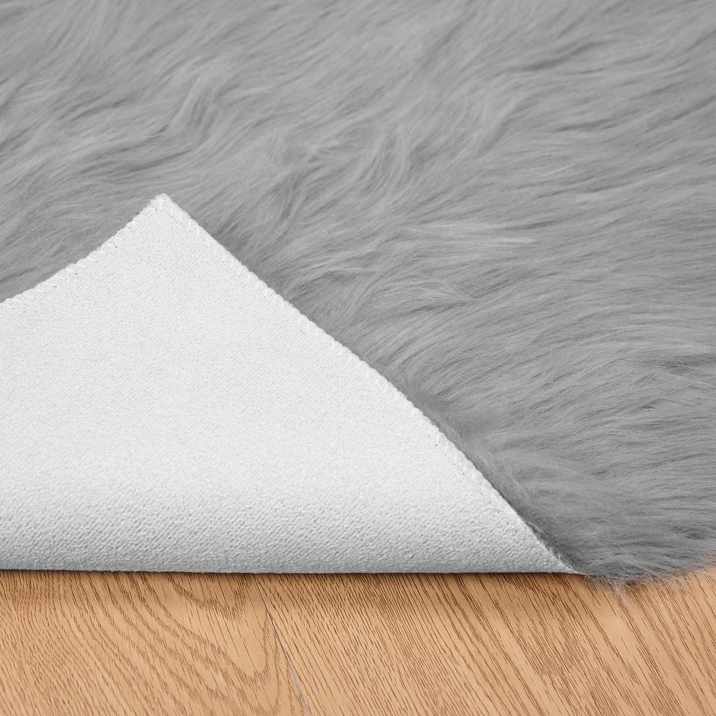 Fusk saueskinnteppe TAFALLA Grå 80 x 200 cm Polyester