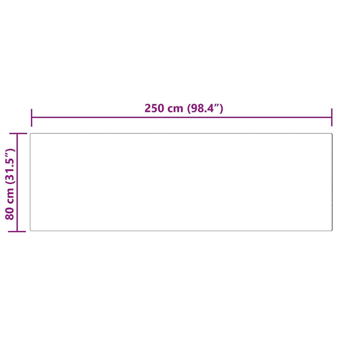 Fusk saueskinnteppe TAFALLA Grå 80 x 250 cm Polyester