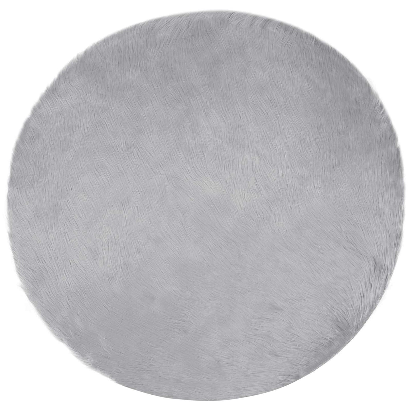 Fusk saueskinnteppe TAFALLA Grå Ø 80 cm Polyester