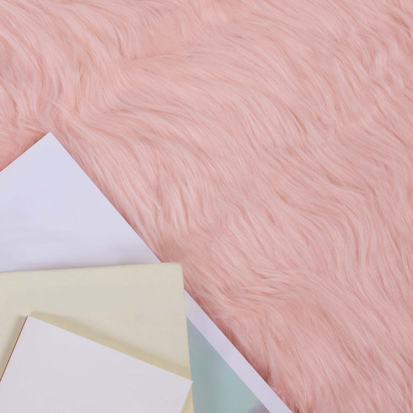 Fusk saueskinnteppe TAFALLA Rosa 160 x 230 cm Polyester