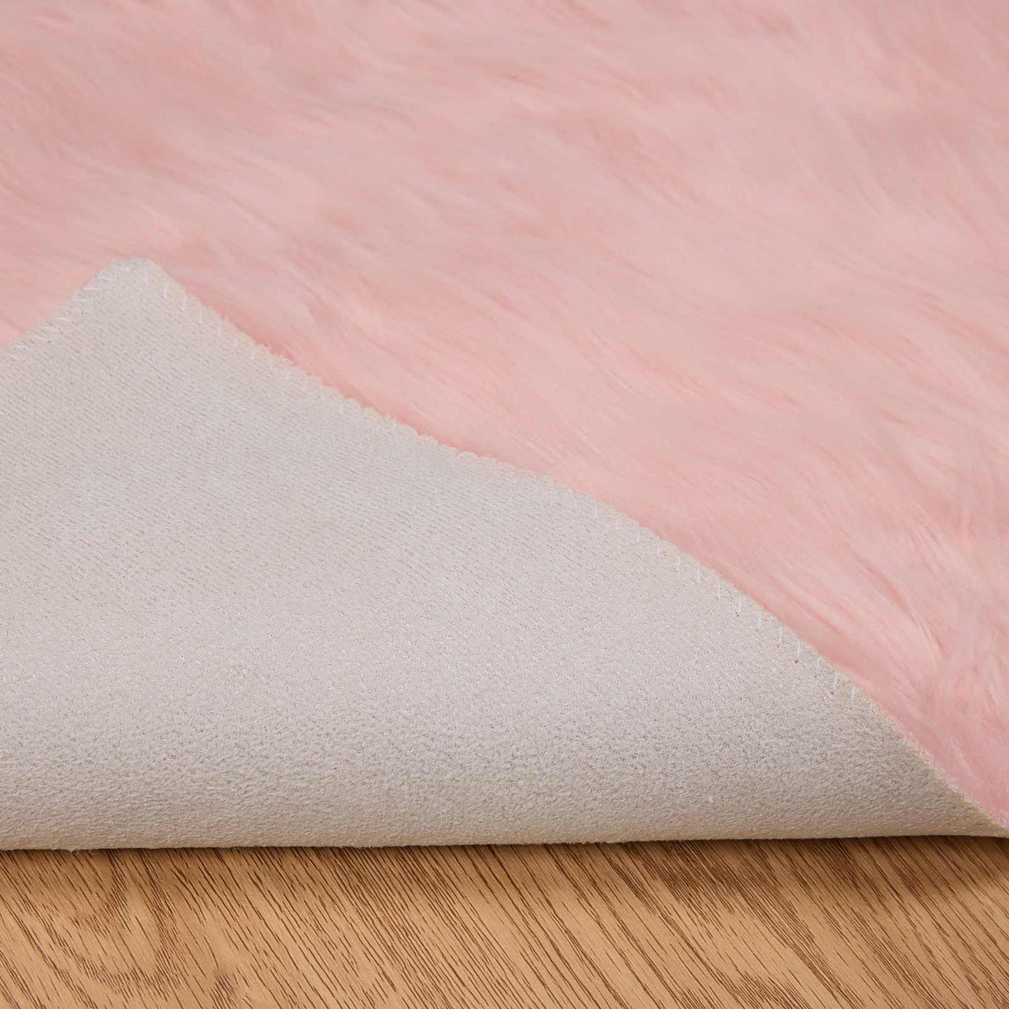 Fusk saueskinnteppe TAFALLA Rosa 160 x 160 cm Polyester