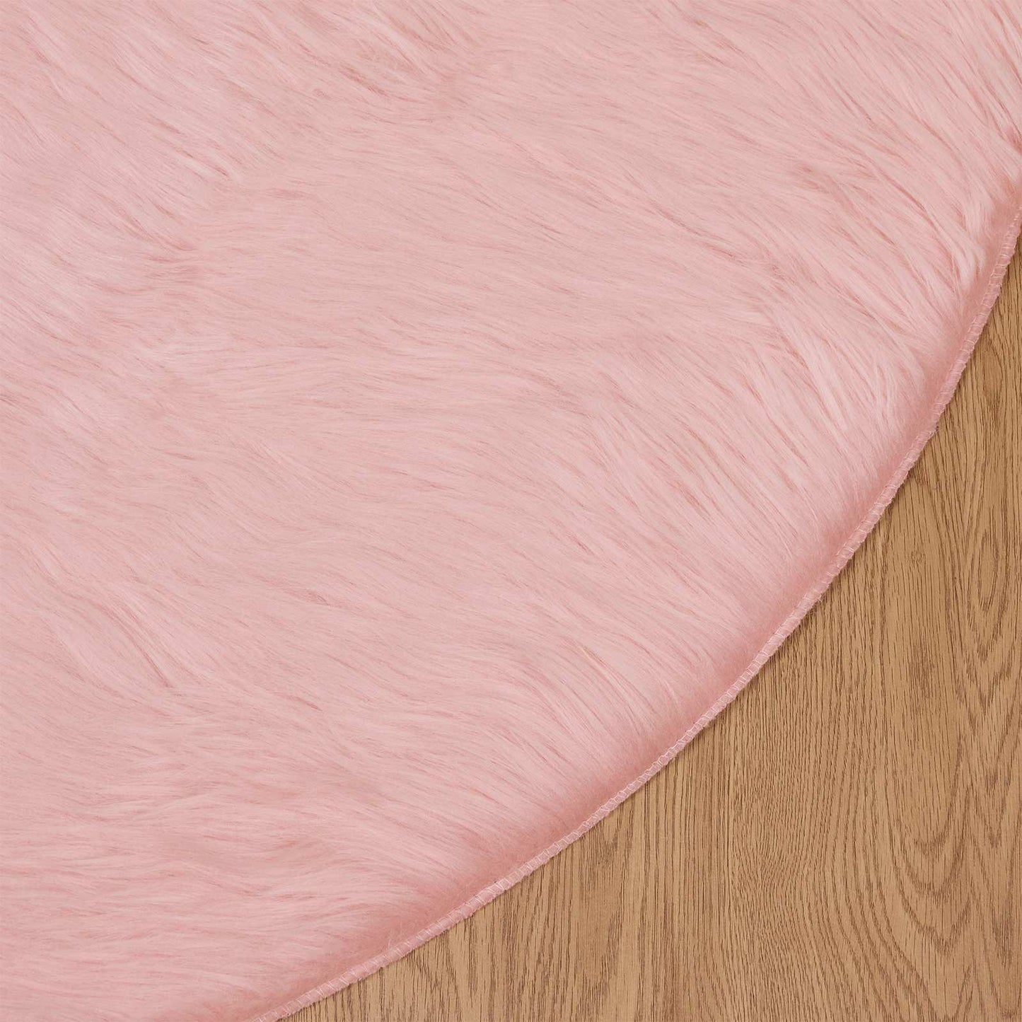 Fusk saueskinnteppe TAFALLA Rosa Ø 100 cm Polyester