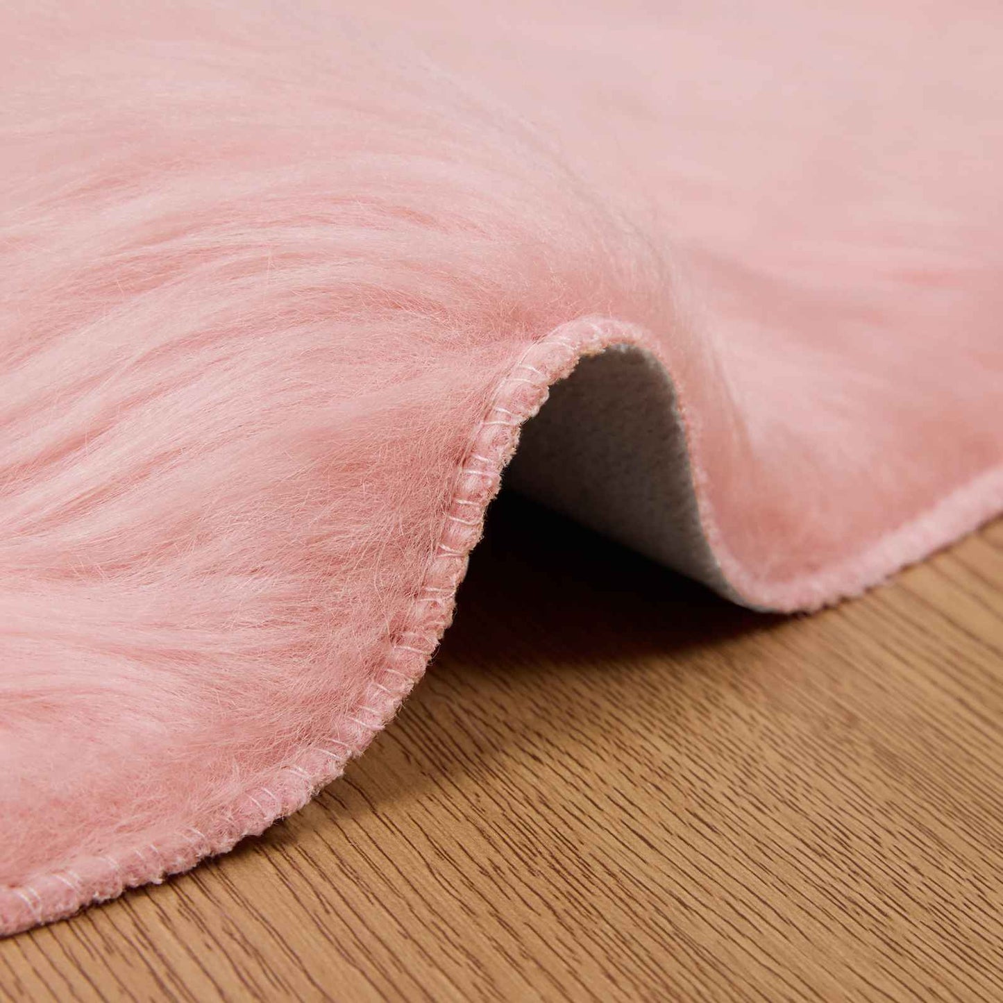 Fusk saueskinnteppe TAFALLA Rosa Ø 100 cm Polyester
