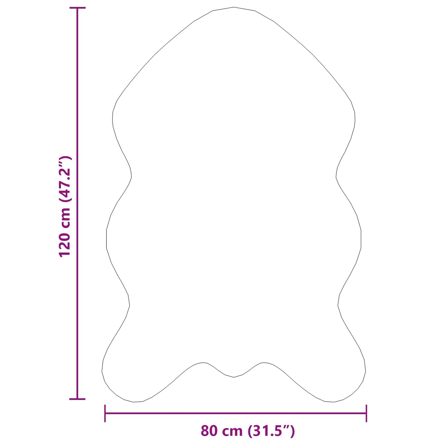 Fusk saueskinnteppe TAFALLA Rosa 80 x 120 cm Polyester