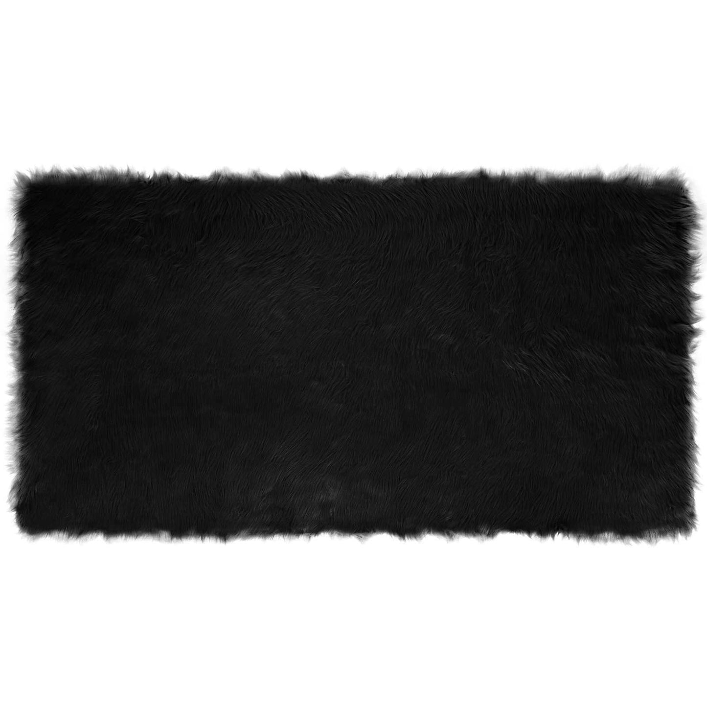 Fusk saueskinnteppe TAFALLA Svart 80 x 150 cm Polyester