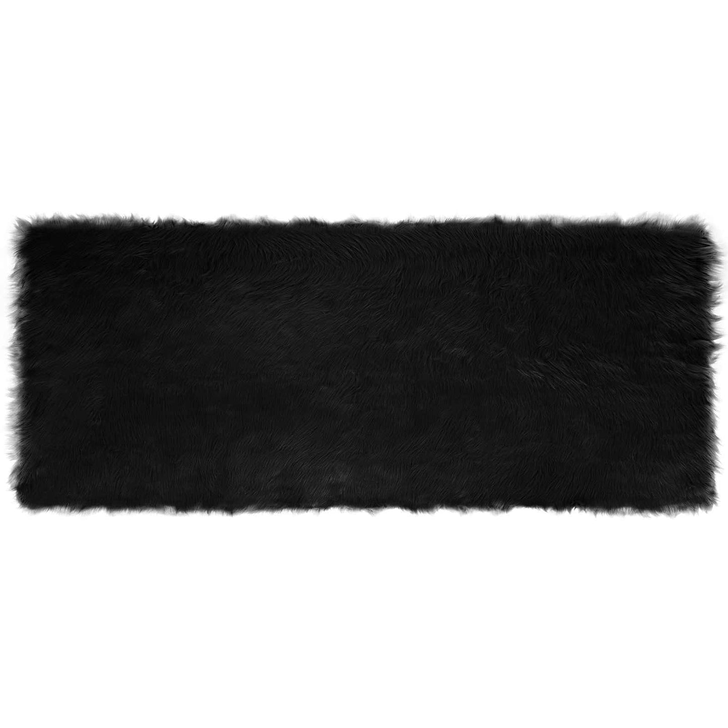 Fusk saueskinnteppe TAFALLA Svart 80 x 200 cm Polyester