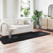 Fusk saueskinnteppe TAFALLA Svart 80 x 250 cm Polyester