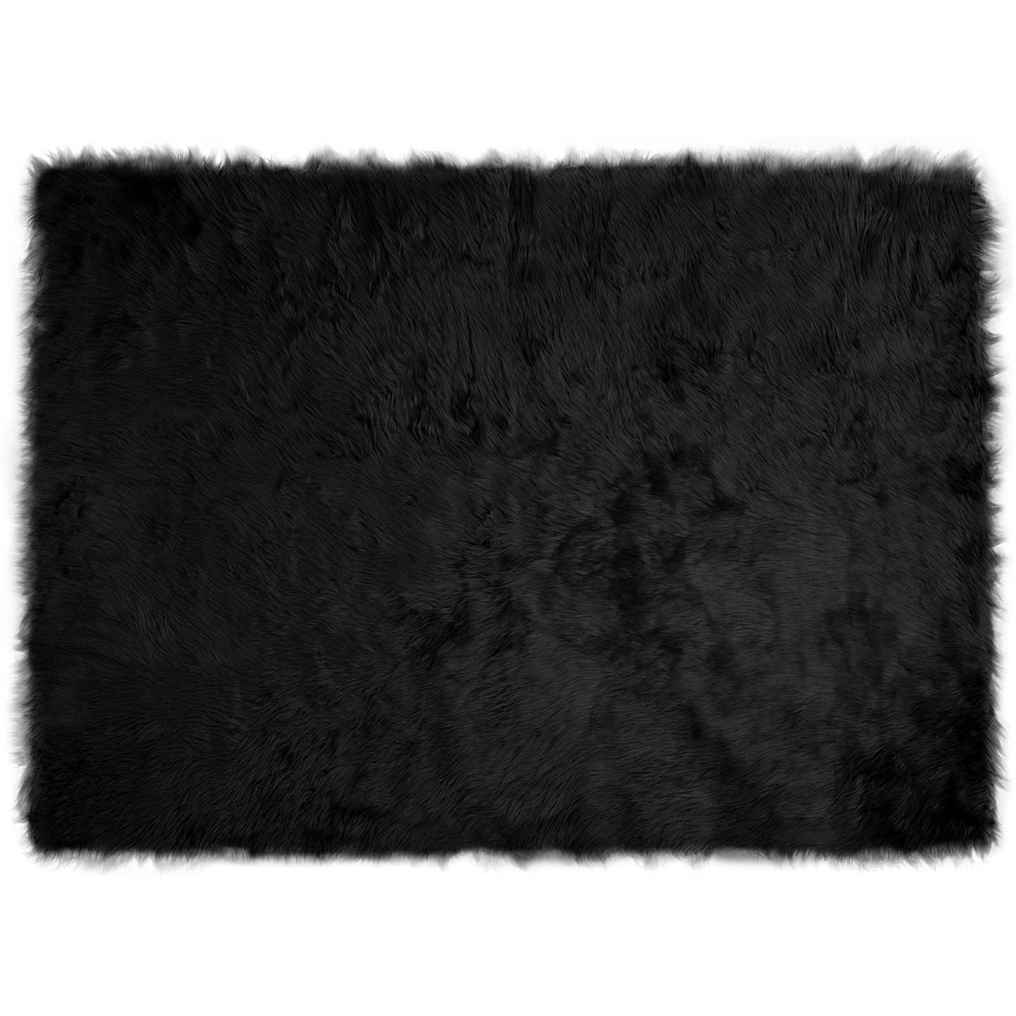 Fusk saueskinnteppe TAFALLA Svart 120 x 170 cm Polyester