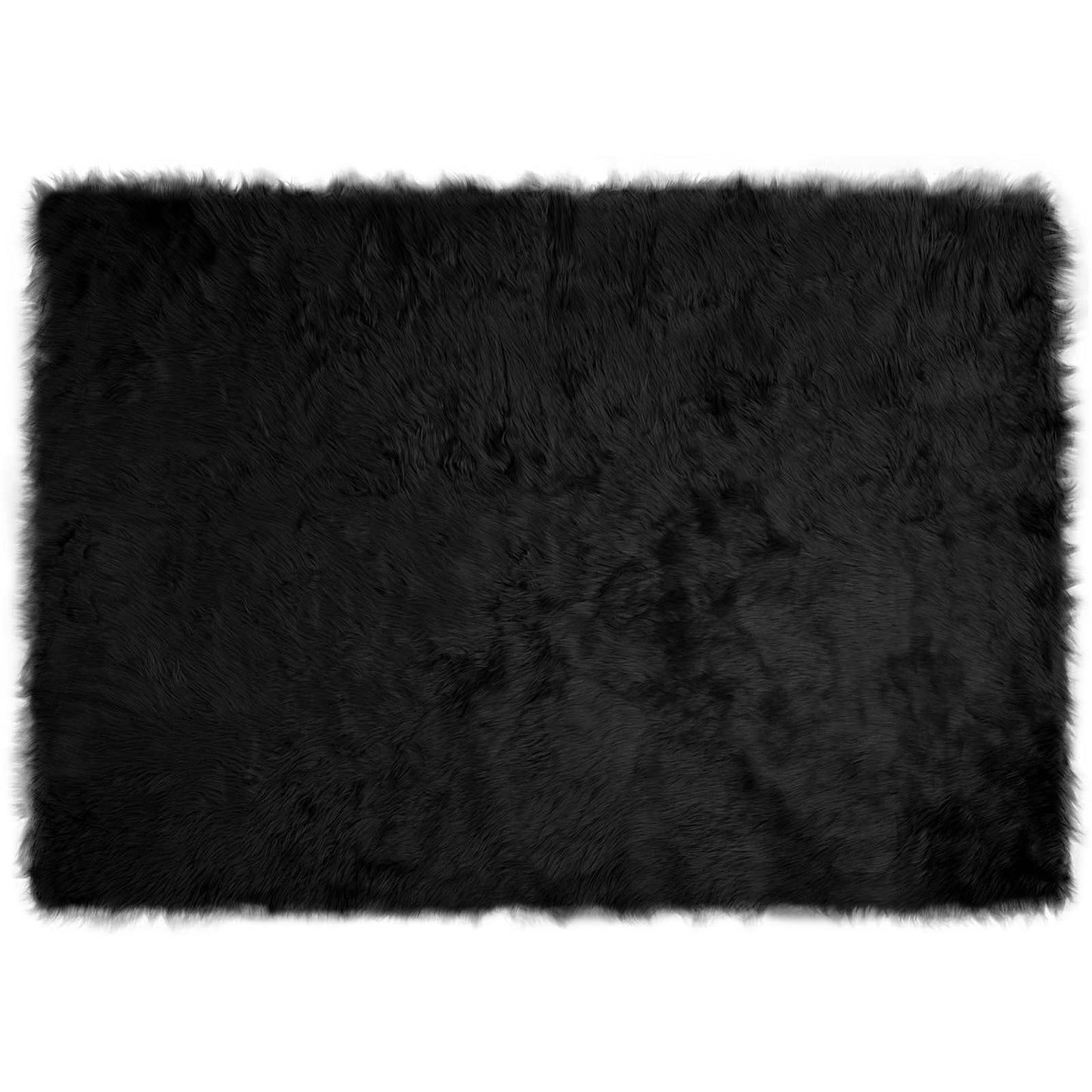 Fusk saueskinnteppe TAFALLA Svart 140 x 200 cm Polyester
