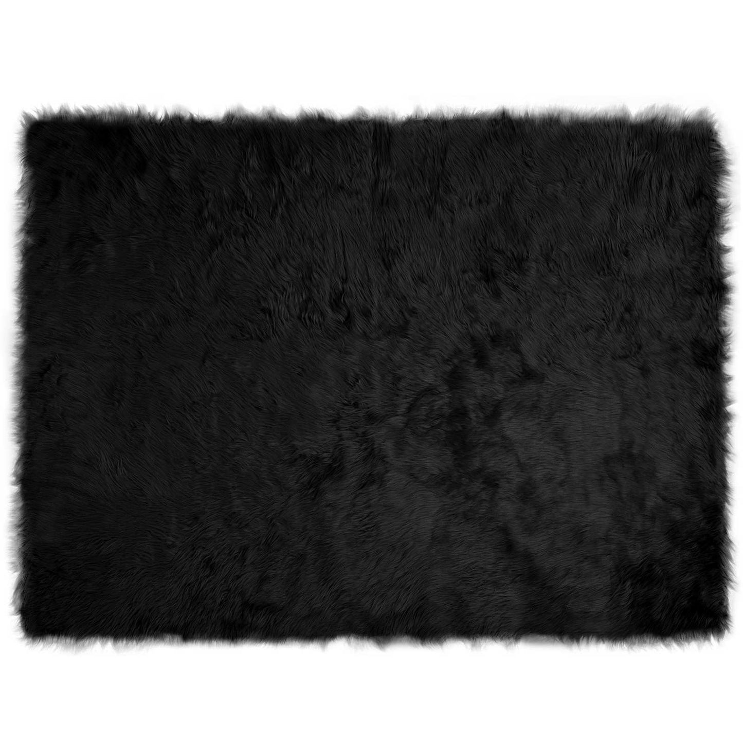 Fusk saueskinnteppe TAFALLA Svart 160 x 230 cm Polyester