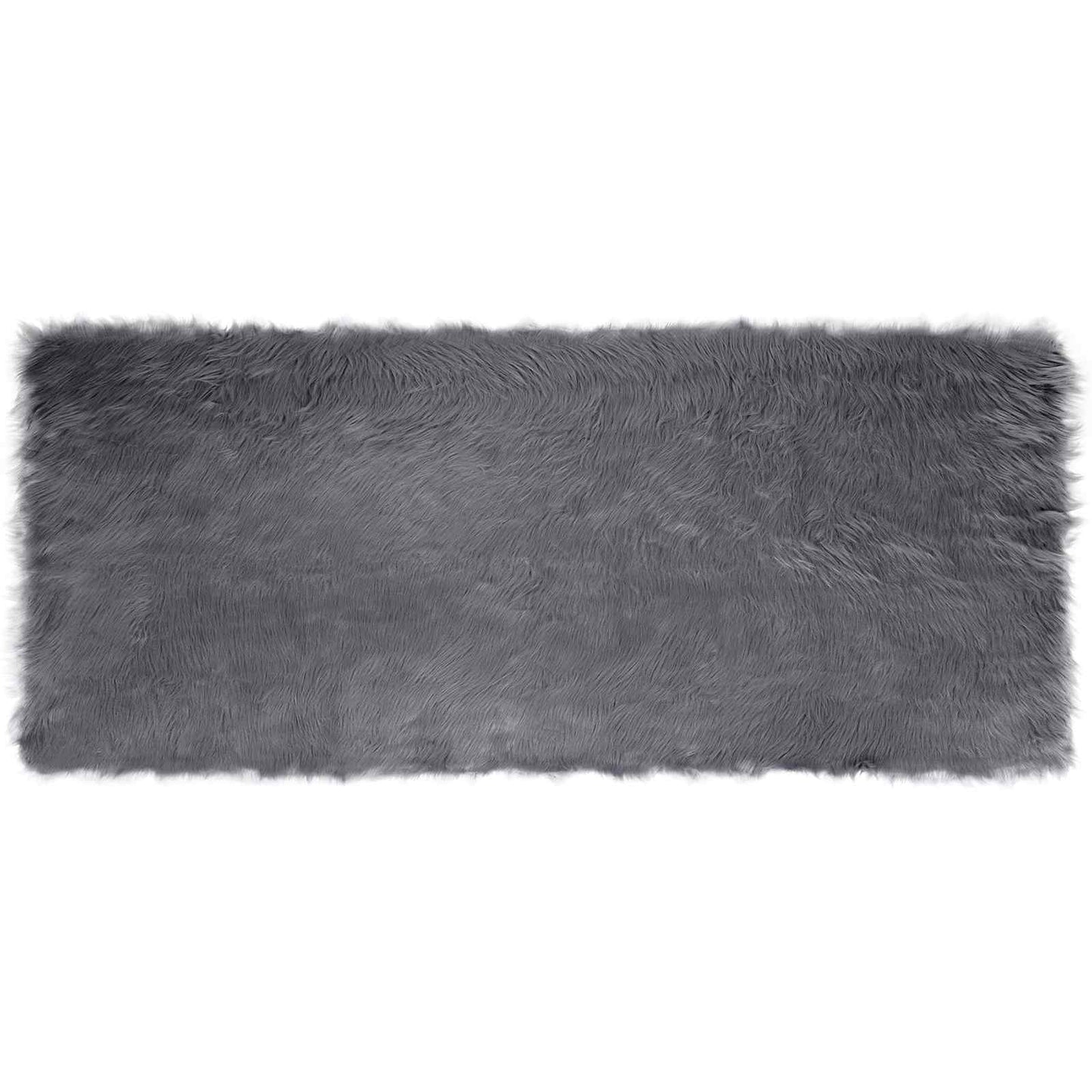Fusk saueskinnteppe TAFALLA Antrasitt 80 x 200 cm Polyester
