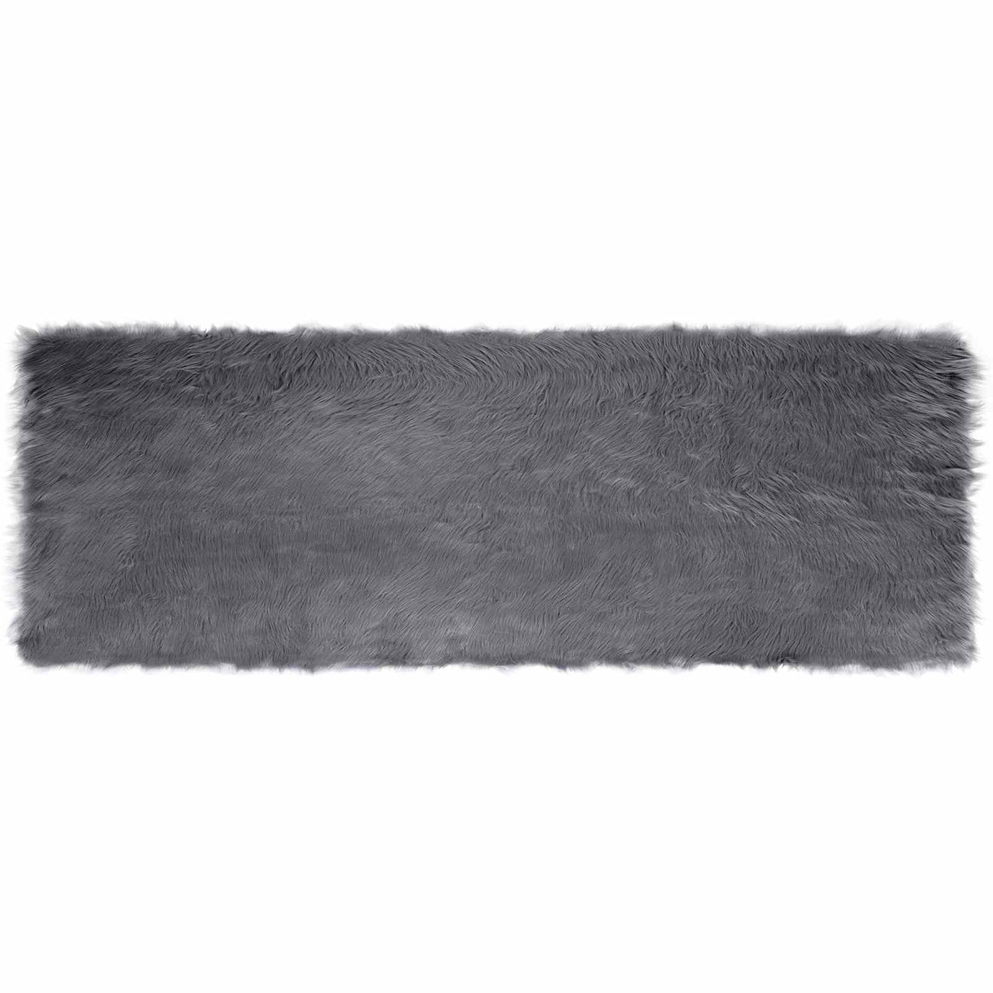 Fusk saueskinnteppe TAFALLA Antrasitt 80 x 250 cm Polyester