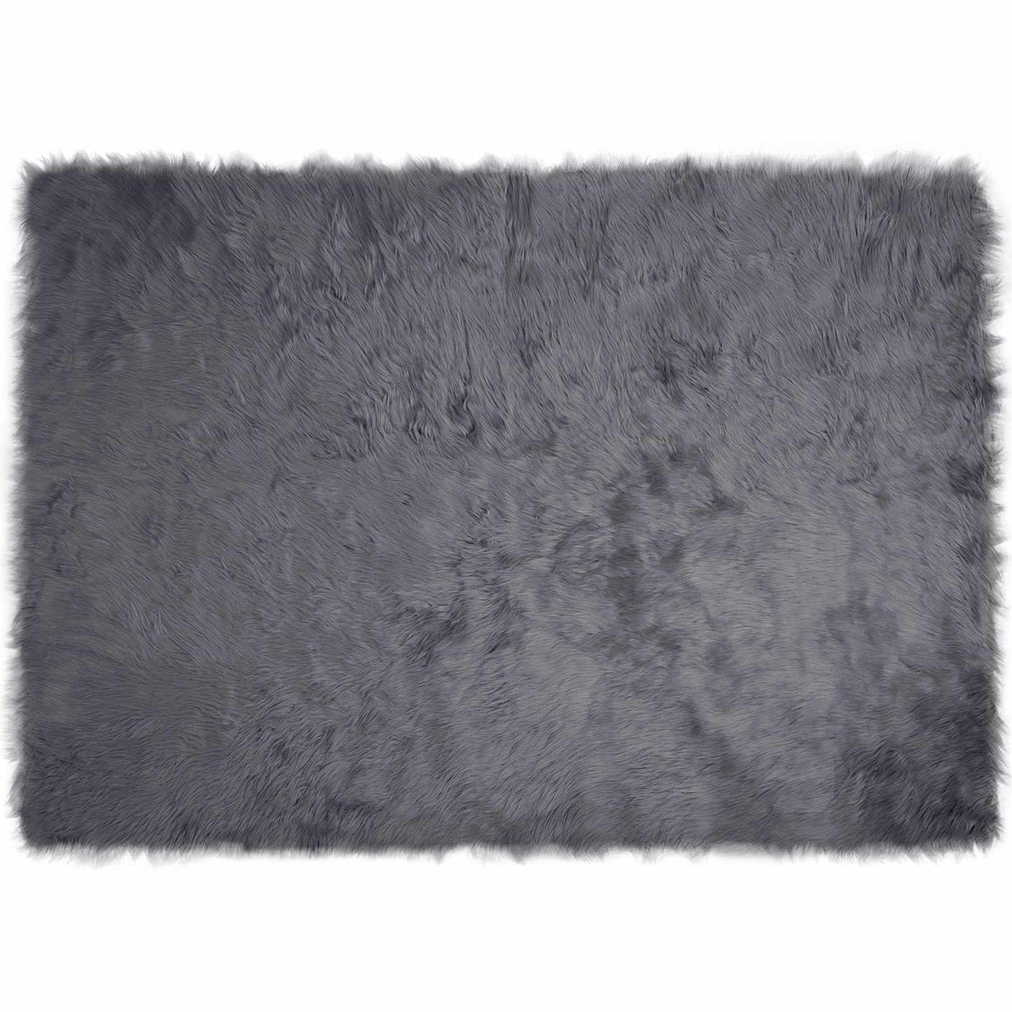 Fusk saueskinnteppe TAFALLA Antrasitt 160 x 230 cm Polyester