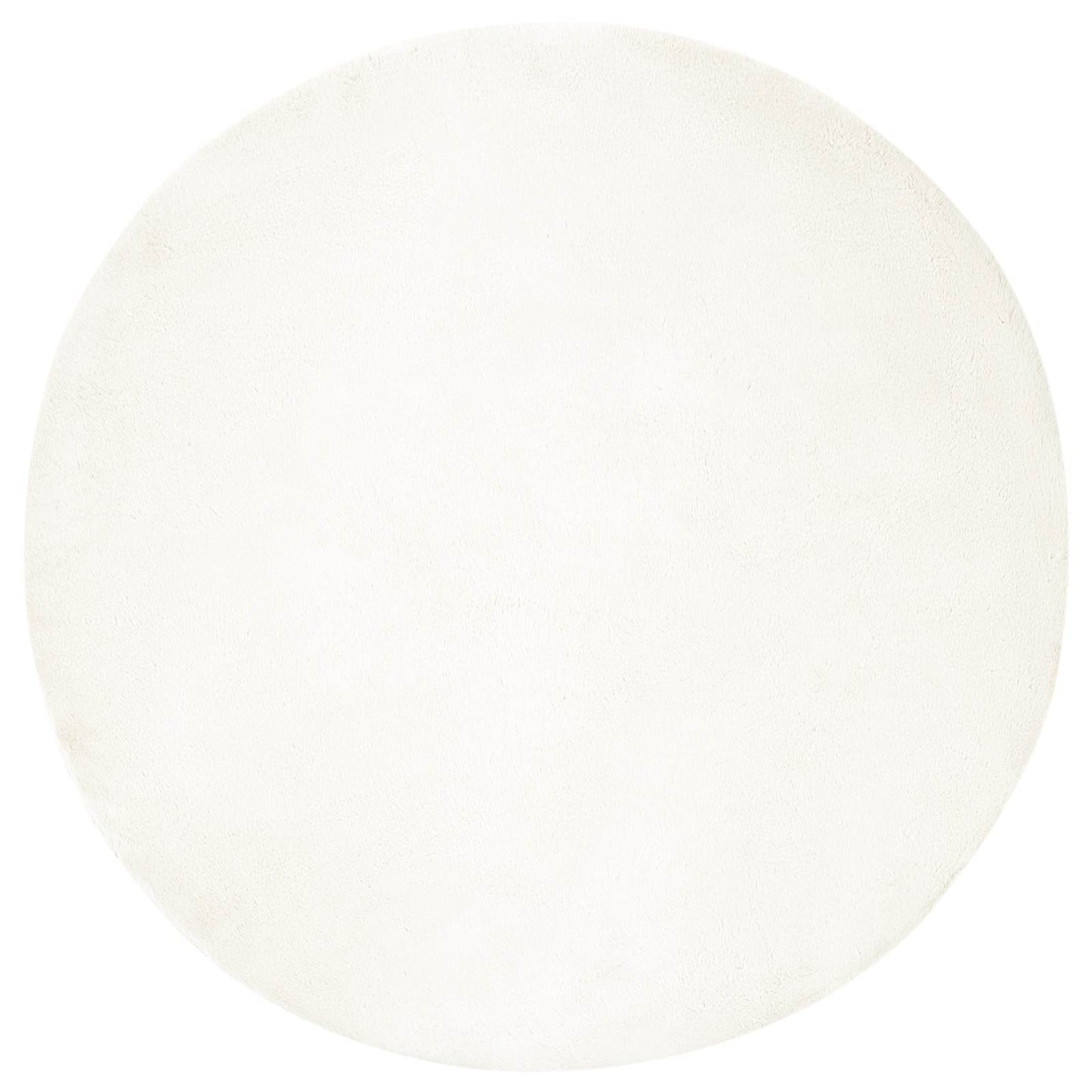 Skliikkerteppe i kunstig kaninpels OLITE Krem Ø 80 cm Polyester