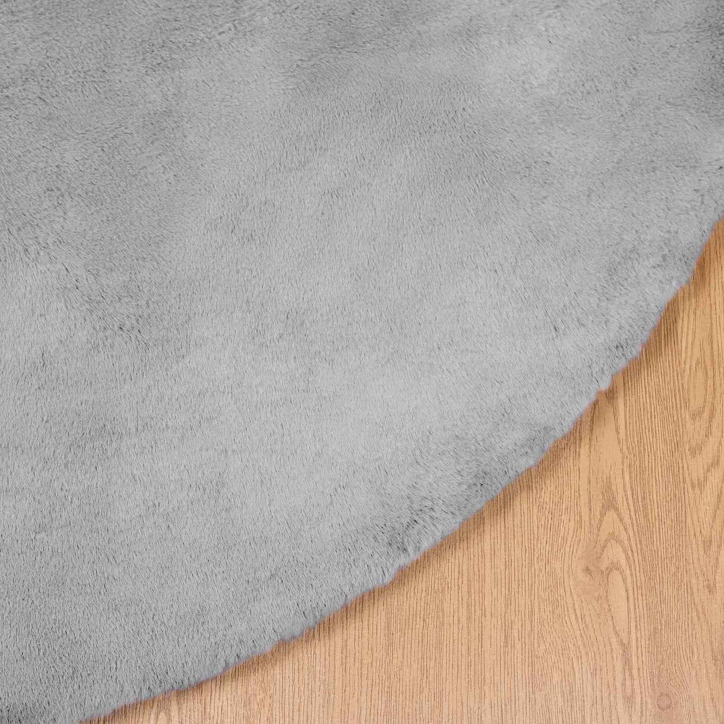 Skliikkerteppe i kunstig kaninpels OLITE Grå Ø 80 cm Polyester