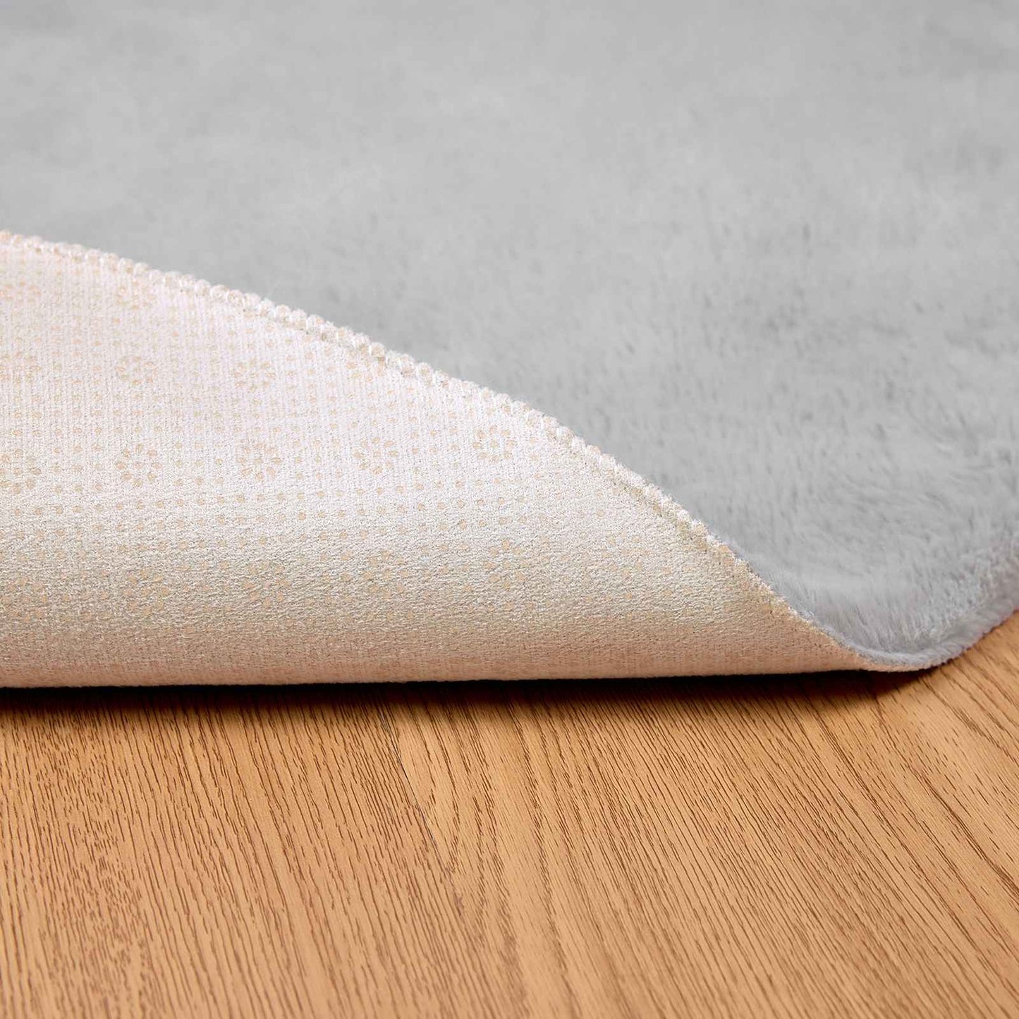 Skliikkerteppe i kunstig kaninpels OLITE Grå Ø 200 cm Polyester