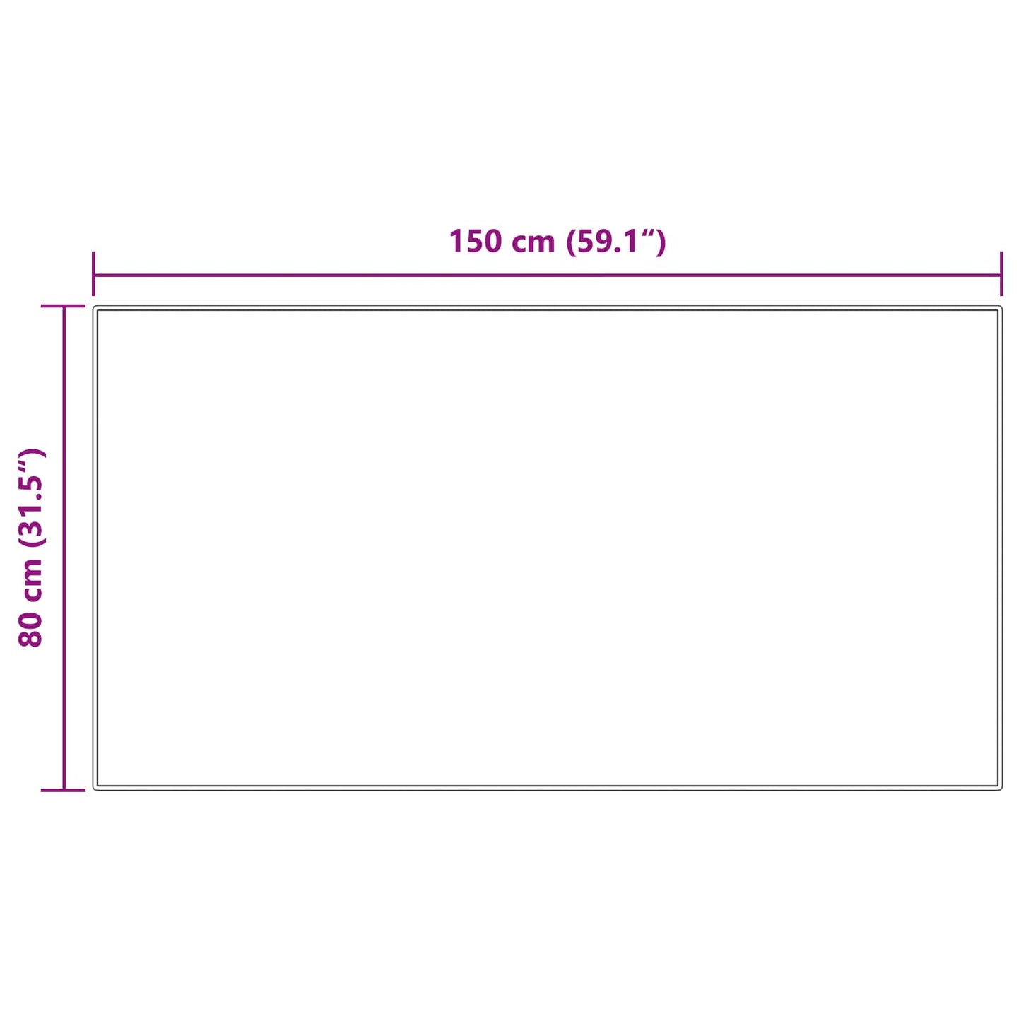 Skliikkerteppe i kunstig kaninpels OLITE Rosa 80 x 150 cm