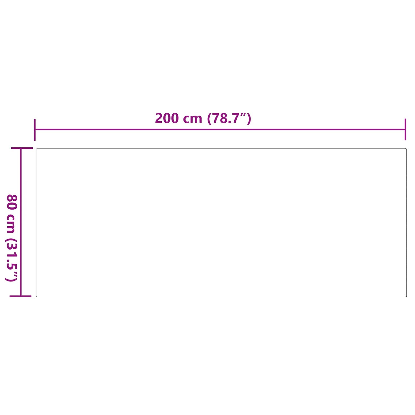 Skliikkerteppe i kunstig kaninpels OLITE Rosa 80 x 200 cm