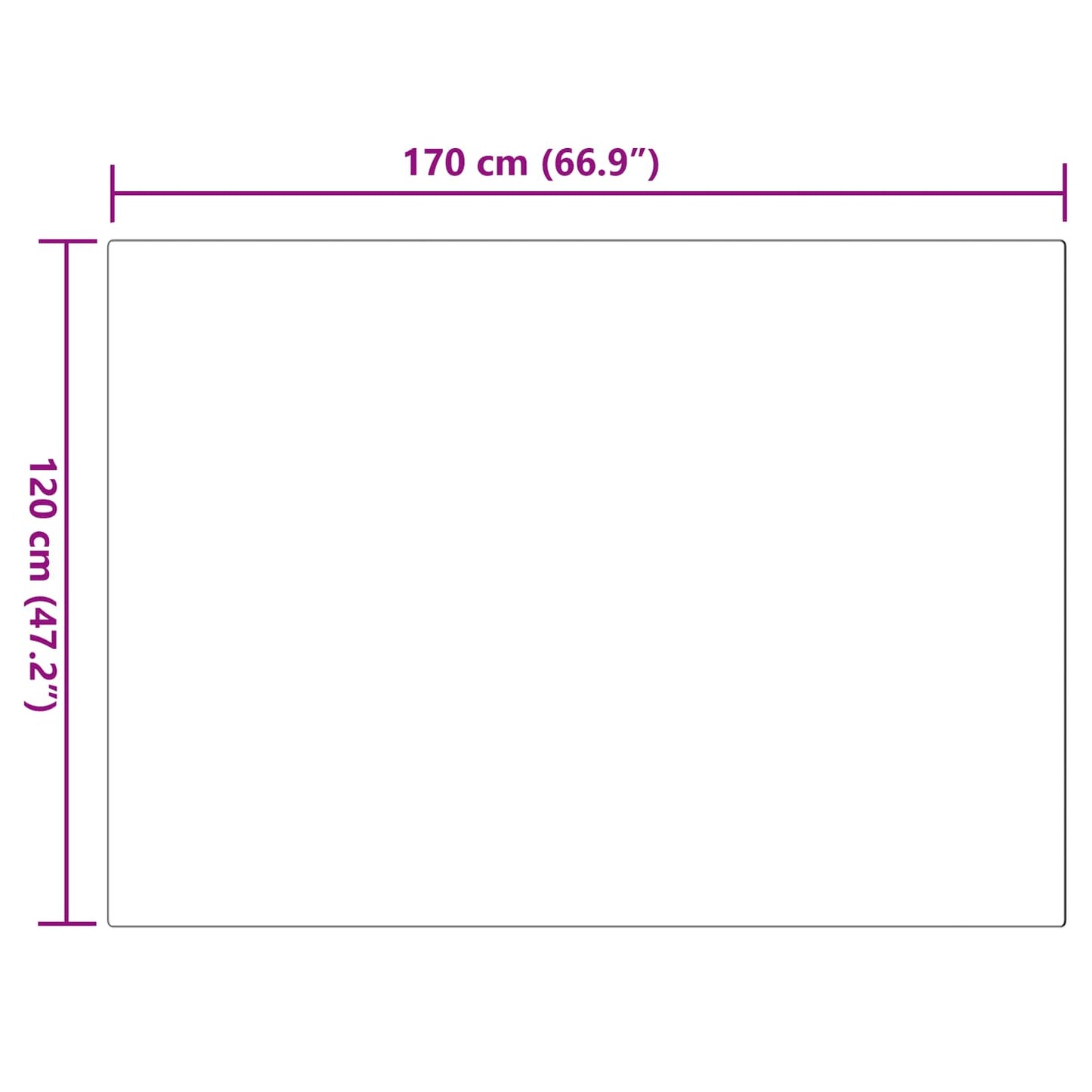 Skliikkerteppe i kunstig kaninpels OLITE Rosa 120 x 170 cm