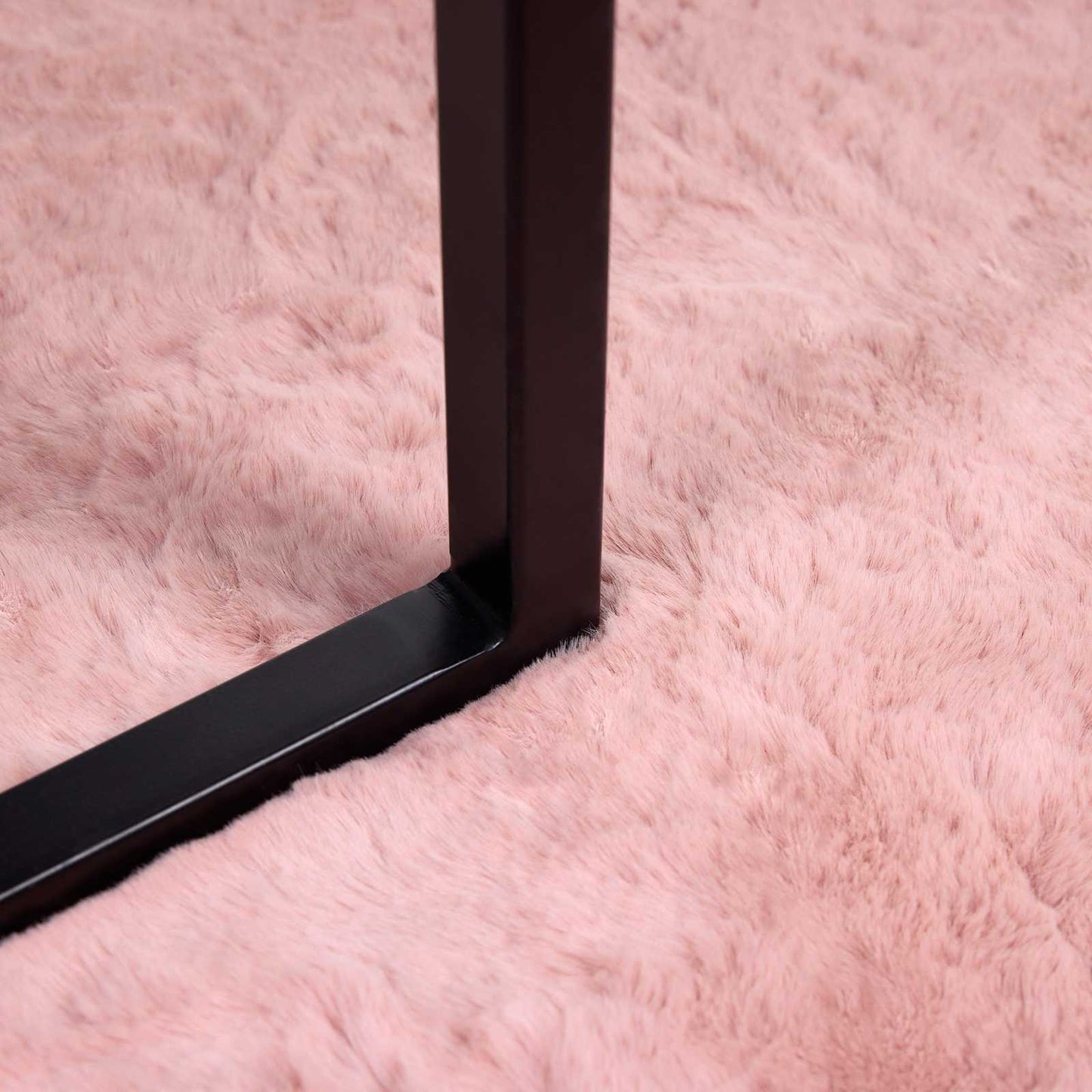 Skliikkerteppe i kunstig kaninpels OLITE Rosa 160 x 230 cm