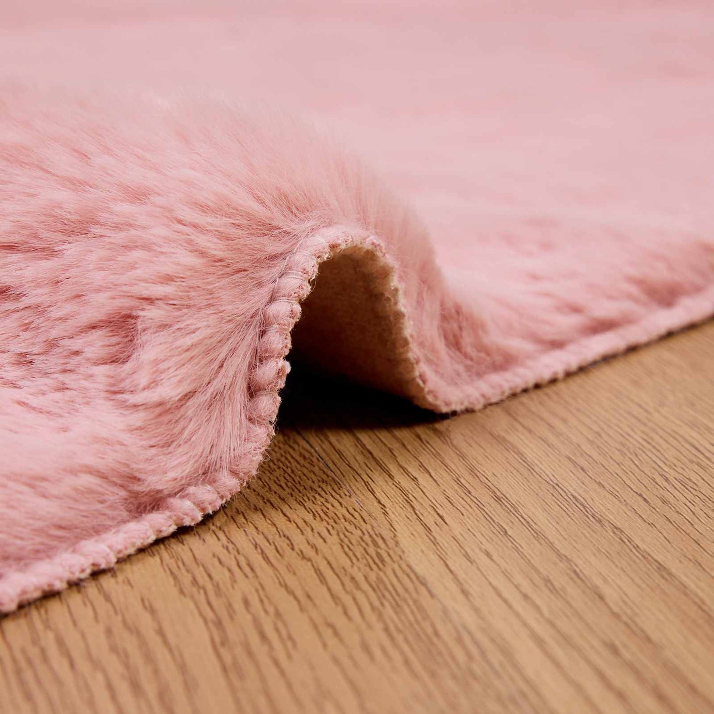 Skliikkerteppe i kunstig kaninpels OLITE Rosa 240 x 340 cm